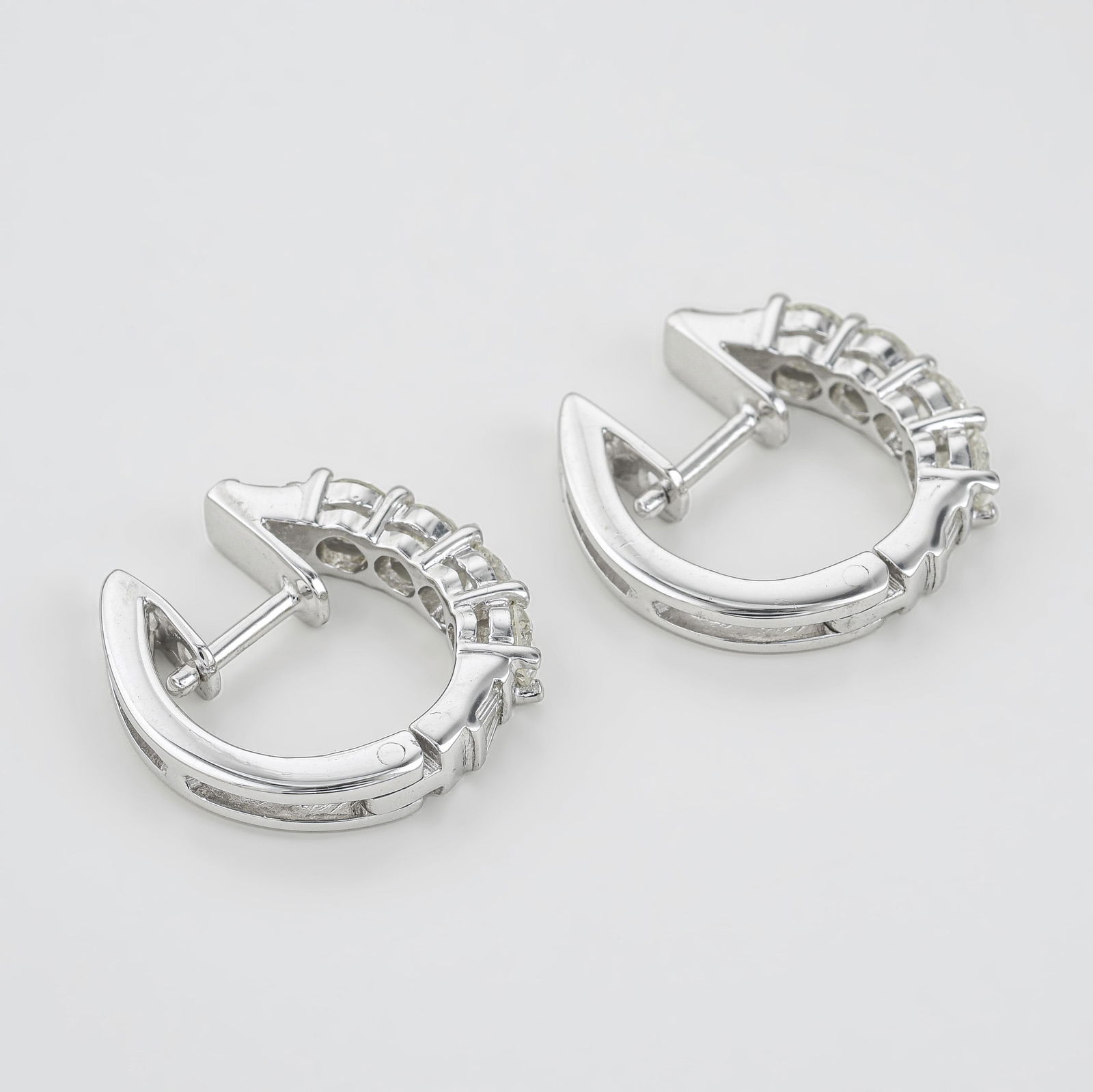 Diamond Hoop Earrings - 2