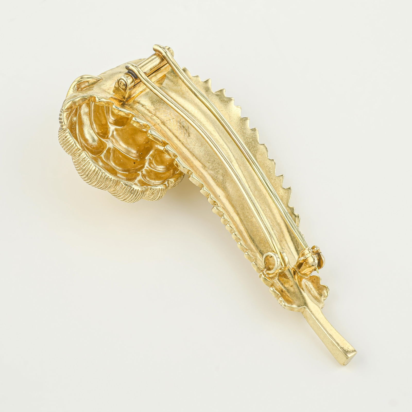 Vintage Tiffany & Co. Feather Gold Brooch - 2