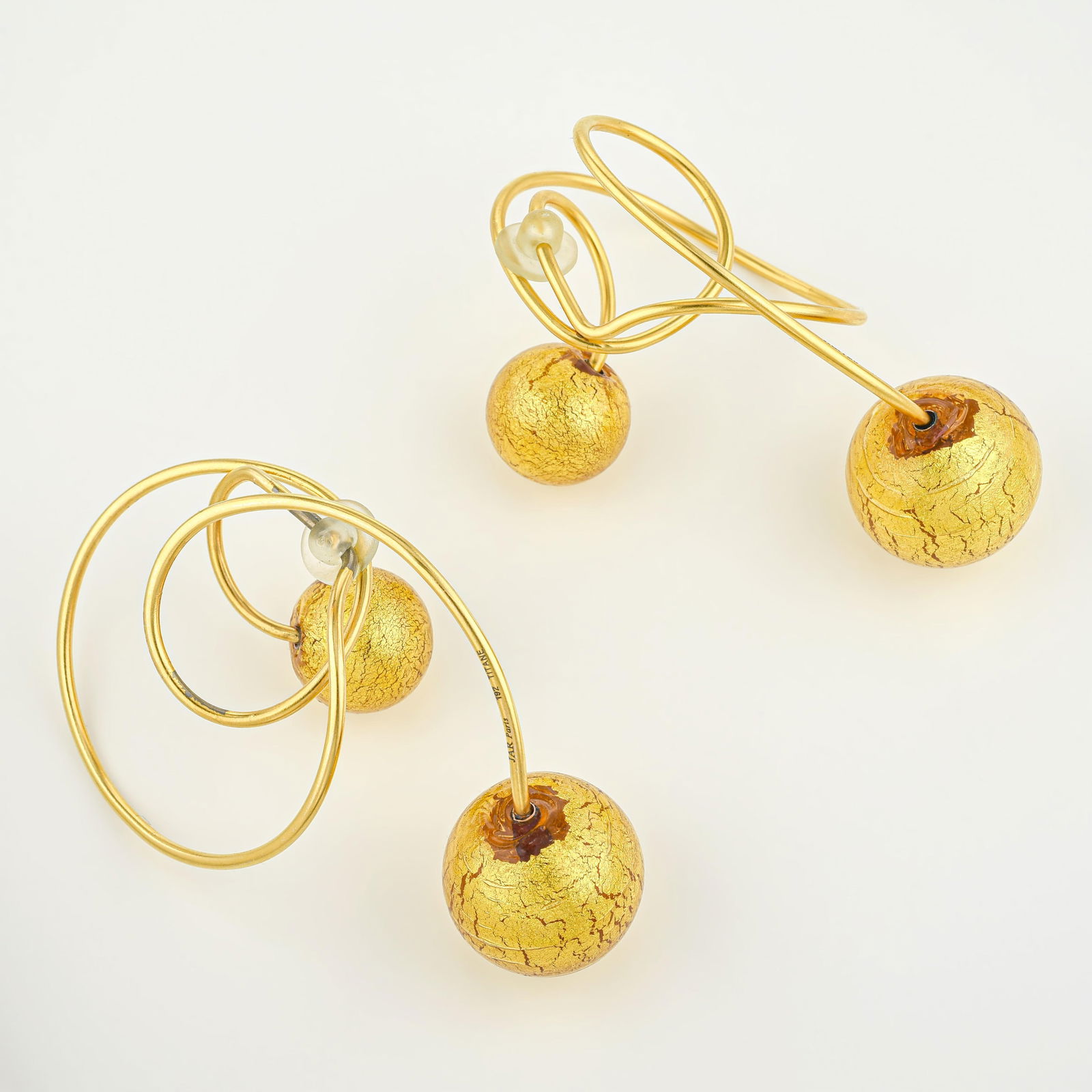 JAR Carnavale a Venice Golden Titanium Earrings - 2
