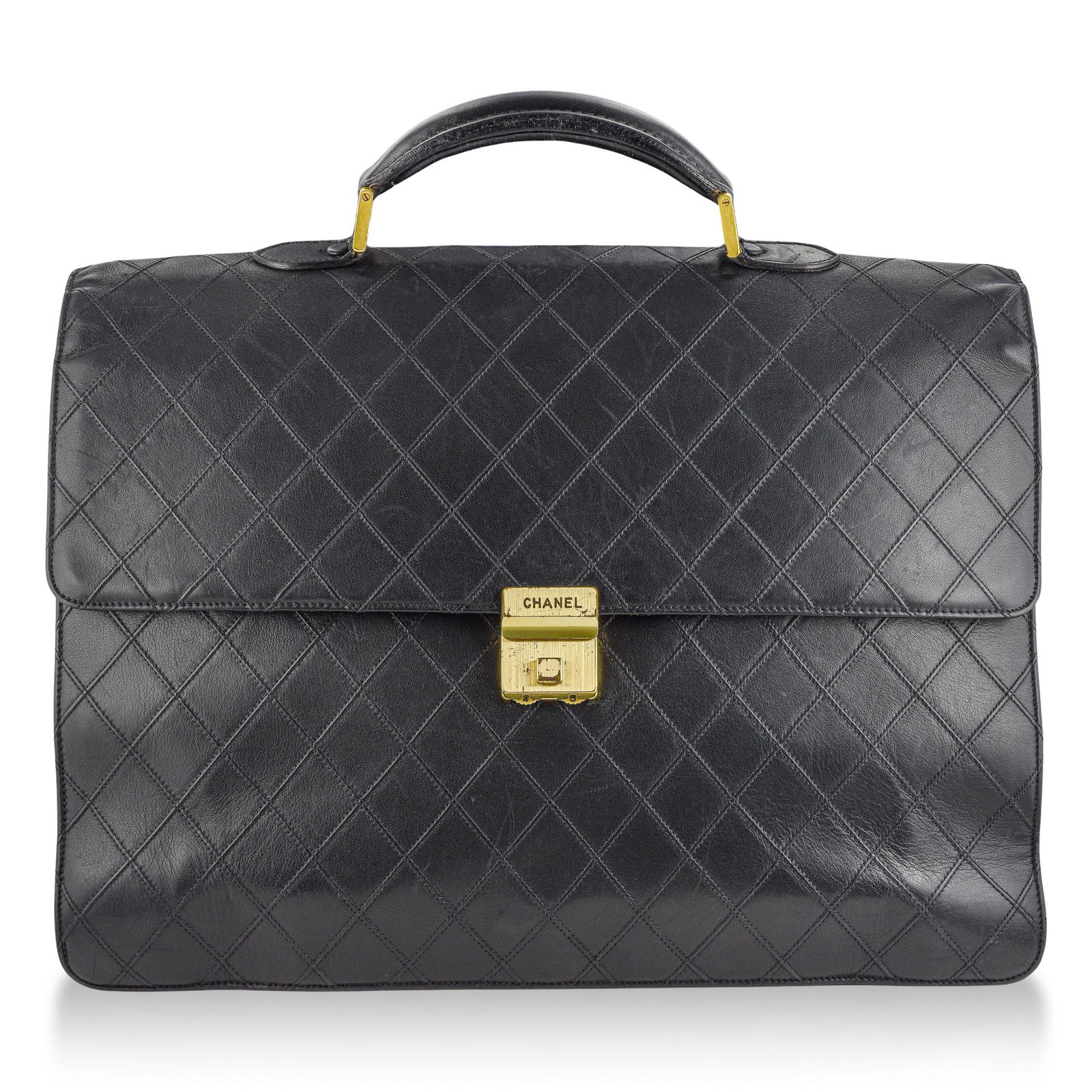 Chanel Bicolore Briefcase: ESTIMATED RETAIL PRICE: $1,600**This is the estimated value a piece of similar quality, craftsmanship, and characteristics could command at retail. This Chanel Bicolore Briefcase is crafted from suppl