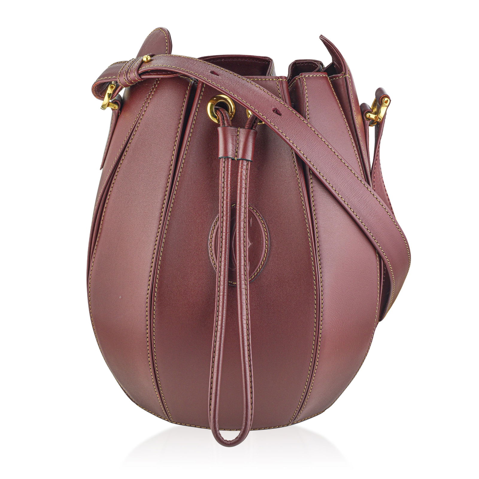 Must de Cartier "Tulip" Bucket Bag: ESTIMATED RETAIL PRICE: $900* *This is the estimated value a piece of similar quality, craftsmanship, and characteristics could command at retail. A striking vintage piece from the Must de Cartier