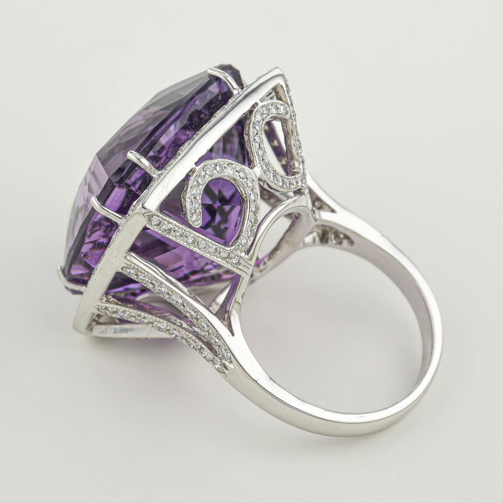 Amethyst and Diamond Ring - 3
