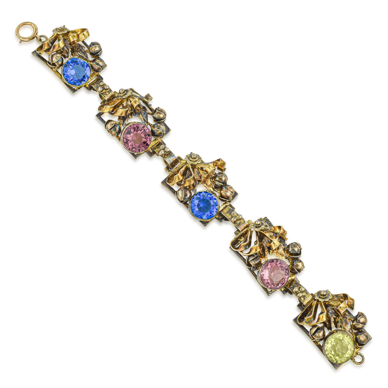 Multicolor Stone Bracelet: ESTIMATED RETAIL PRICE: $1,200* *This is the estimated value a piece of similar quality, craftsmanship, and characteristics could command at retail. Multicolor Stone Bracelet featuring an