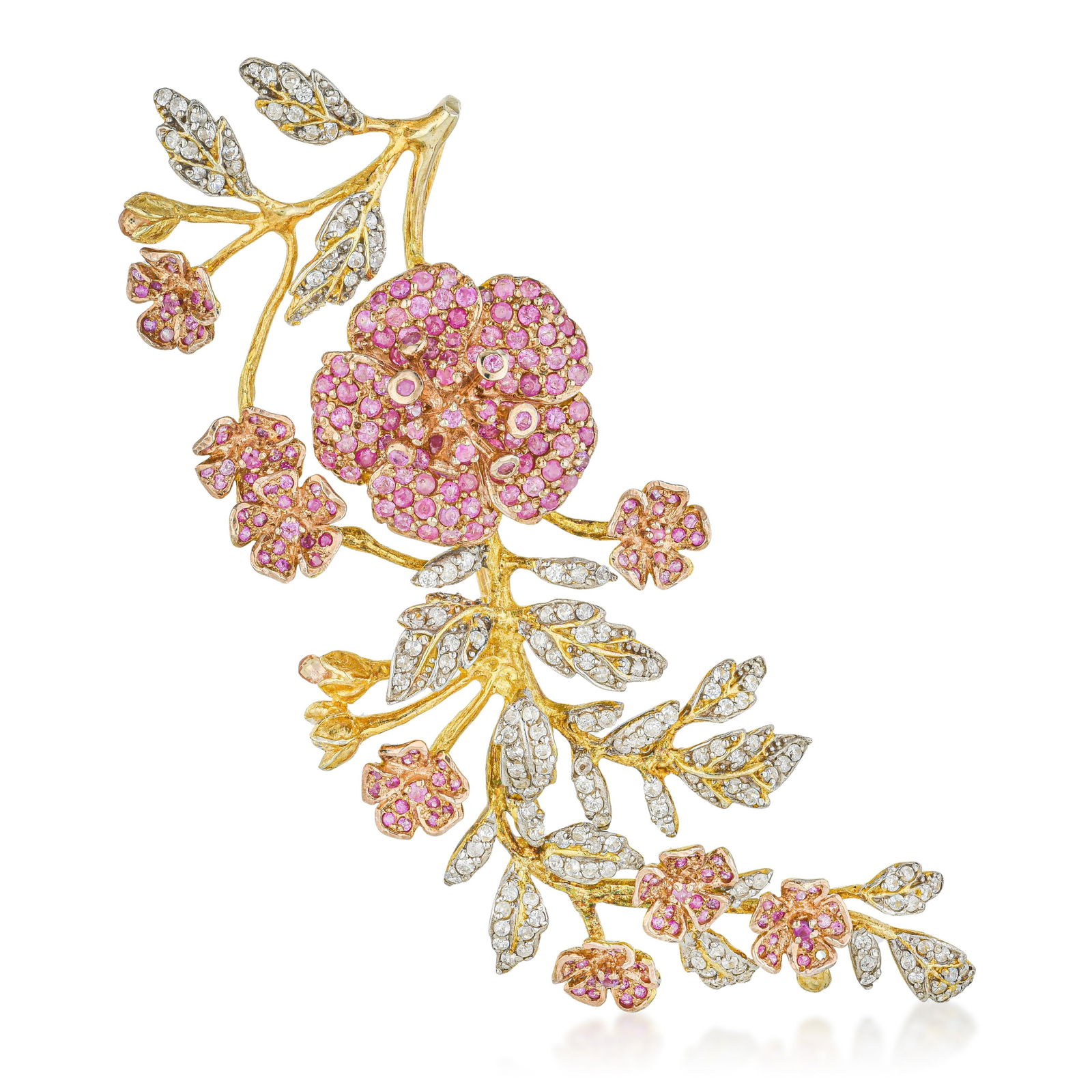 Cherry Blossom (Costume) Pin: ESTIMATED RETAIL PRICE: $750* *This is the estimated value a piece of similar quality, craftsmanship, and characteristics could command at retail. A 4.25-inch cherry blossom pin in silver with