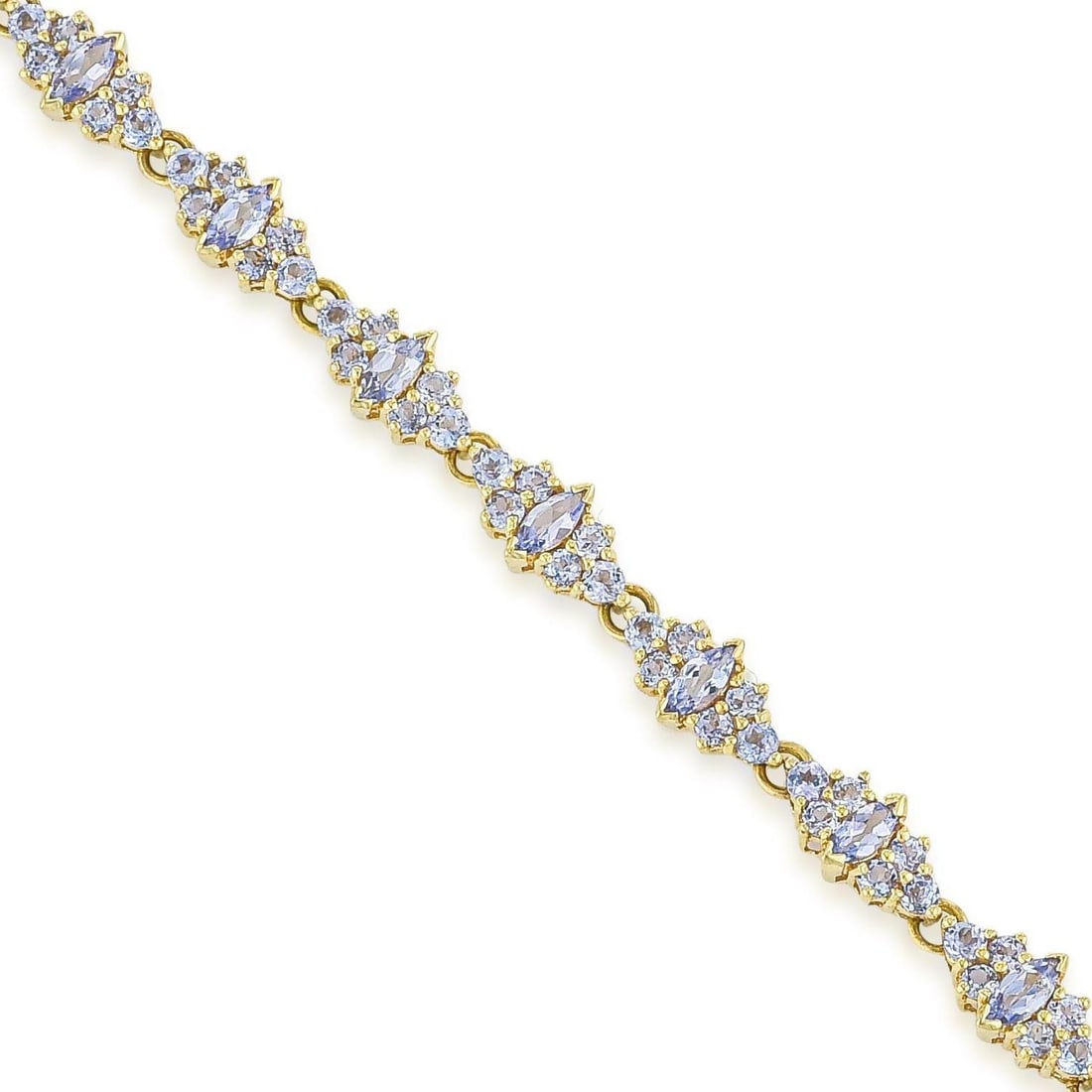 Tanzanite Bracelet: ESTIMATED RETAIL PRICE: $2,400* *This is the estimated value a piece of similar quality, craftsmanship, and characteristics could command at retail. Approximately 10 carats of mixed-shape