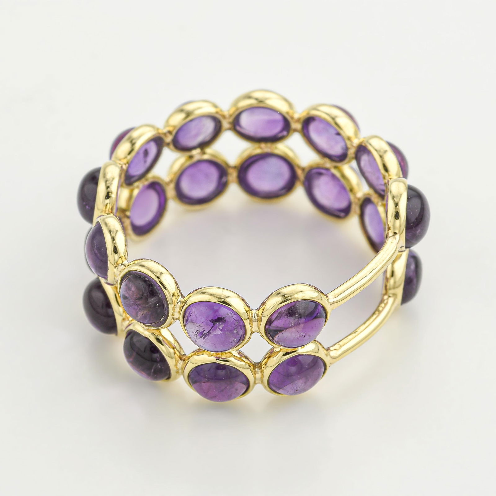 Amethyst Cabochon Double Stack Ring - No Reserve Lot - 2