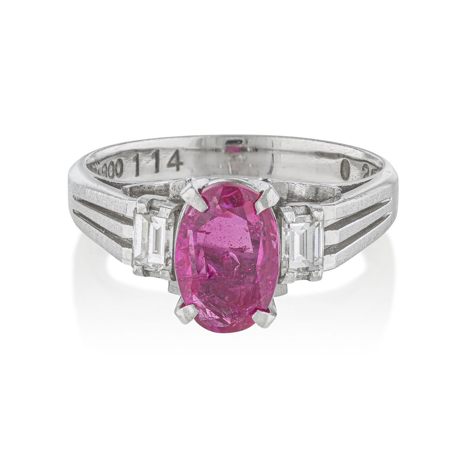 Ruby and Diamond Ring: ESTIMATED RETAIL PRICE: $1,600**This is the estimated value a piece of similar quality, craftsmanship, and characteristics could command at retail.Rubies and emerald-cut diamonds share a certain preci