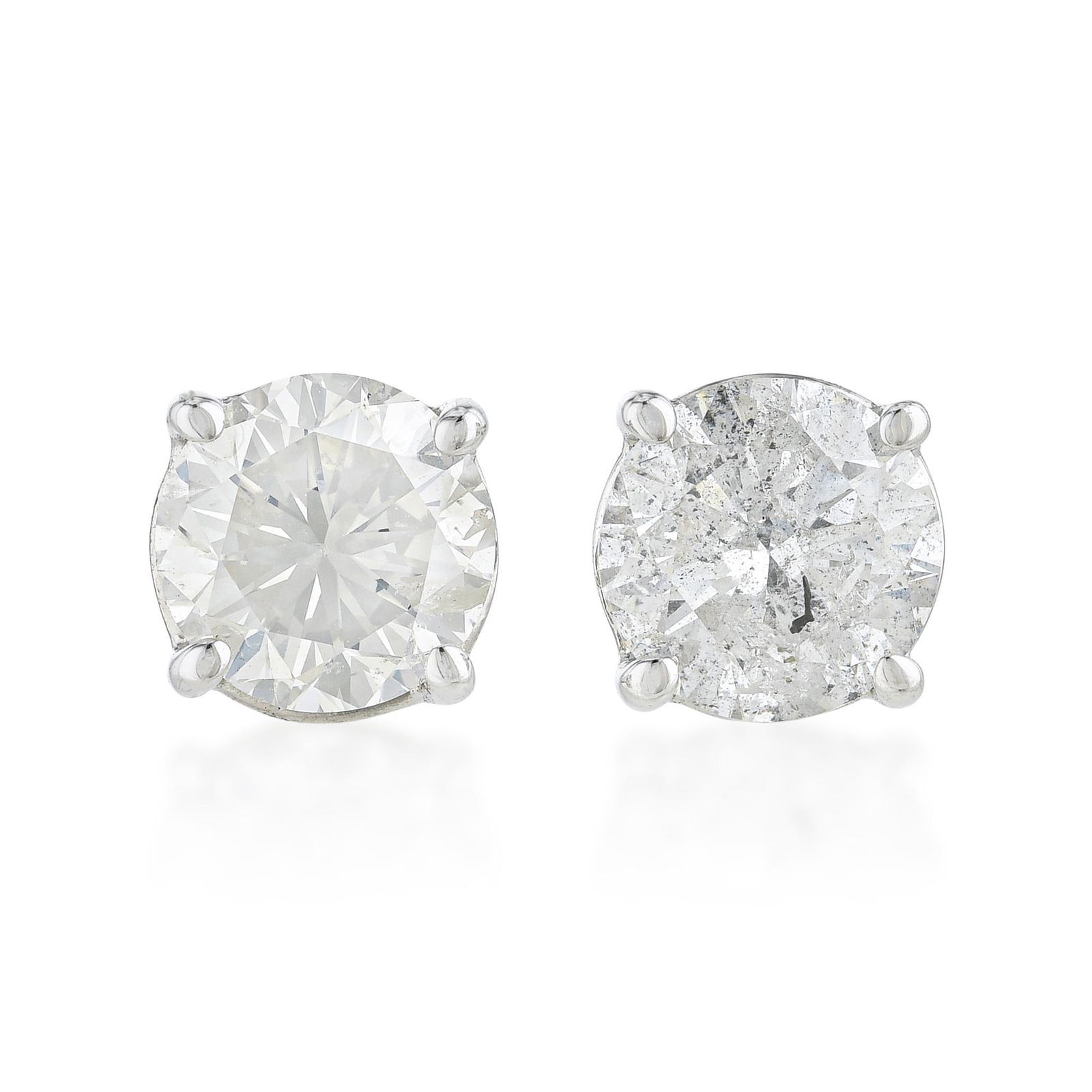 Diamond Stud Earrings (Approx. 1.62 CTW): ESTIMATED RETAIL PRICE: $1,800* *This is the estimated value a piece of similar quality, craftsmanship, and characteristics could command at retail. A combined weight of 1.62 carats in round