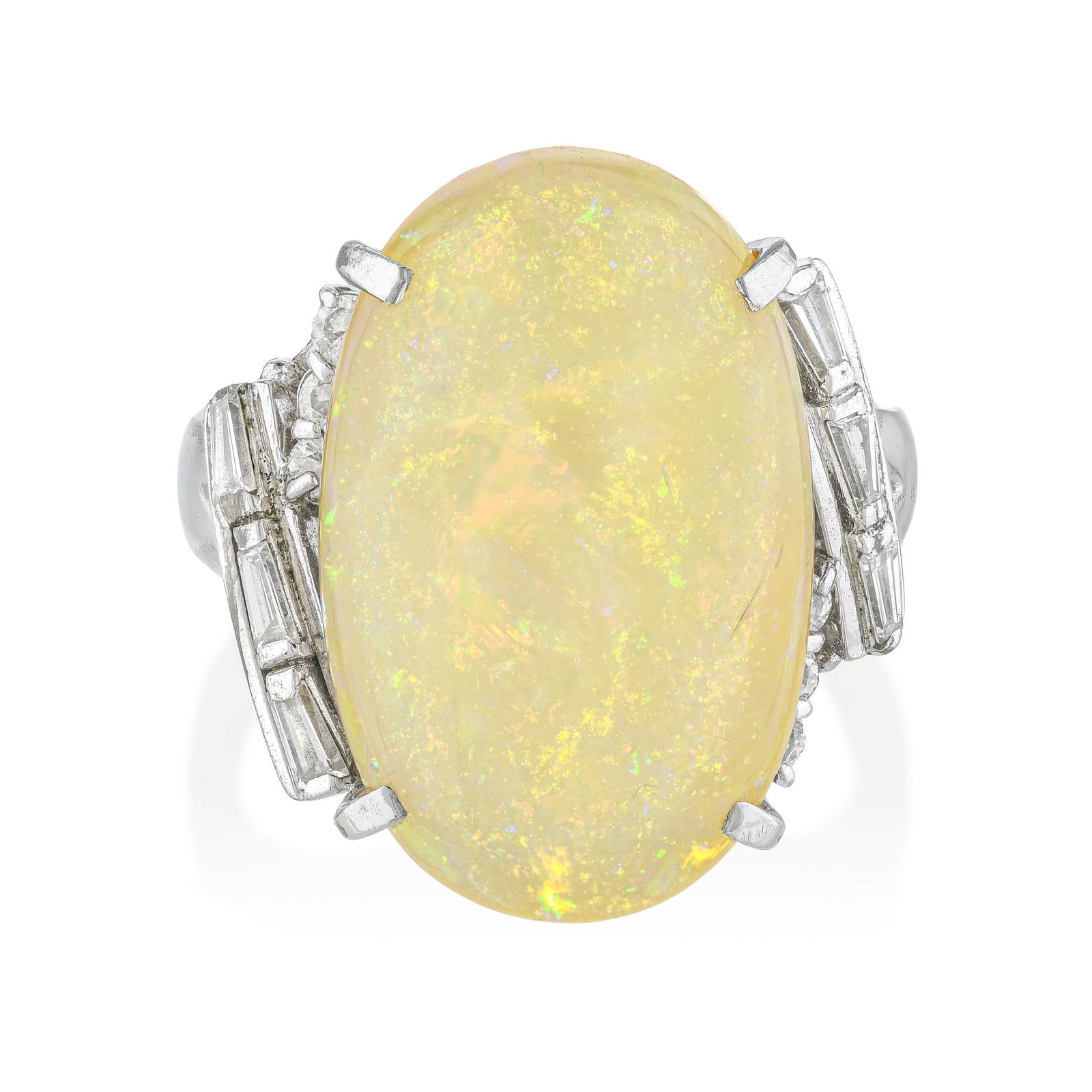 Opal and Diamond Cocktail Ring - 2