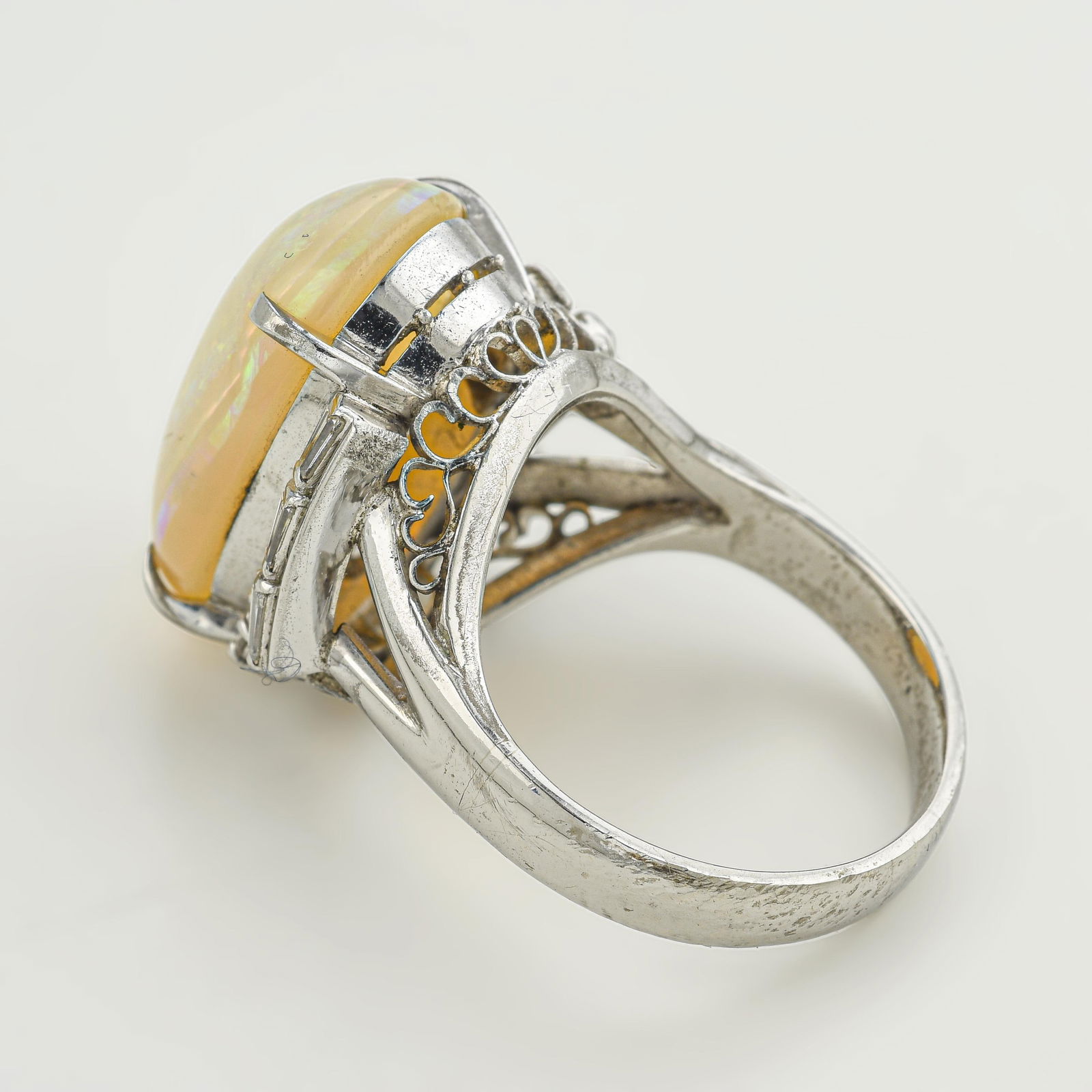 Opal and Diamond Cocktail Ring - 3