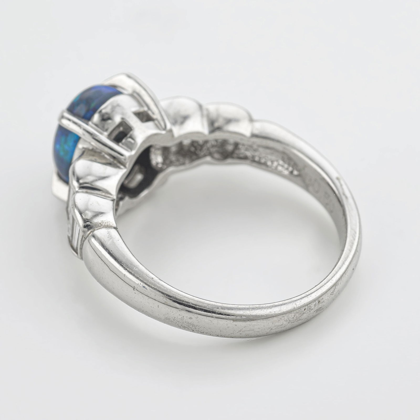 Black Opal And Diamond Ring - 2