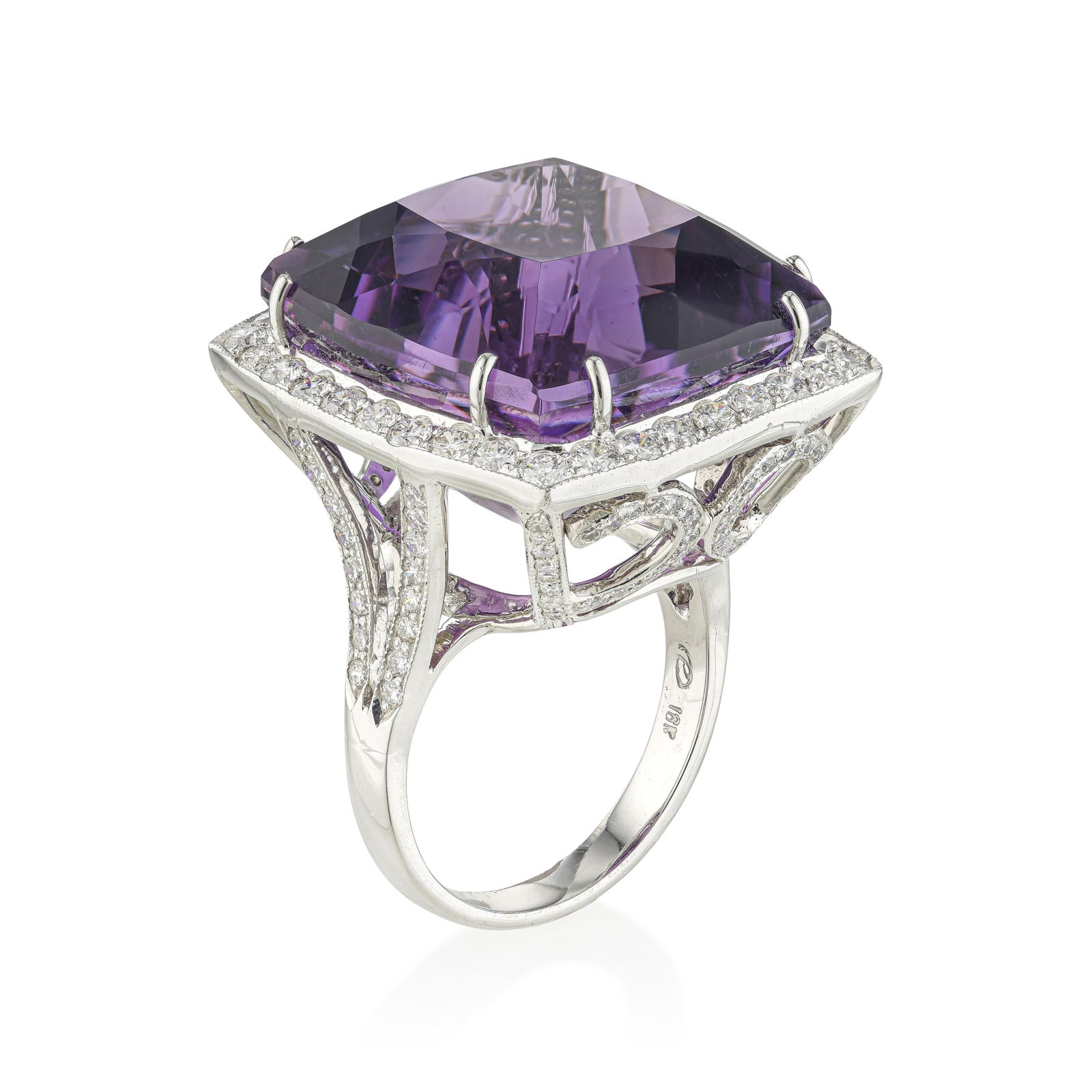 Amethyst and Diamond Ring - 2