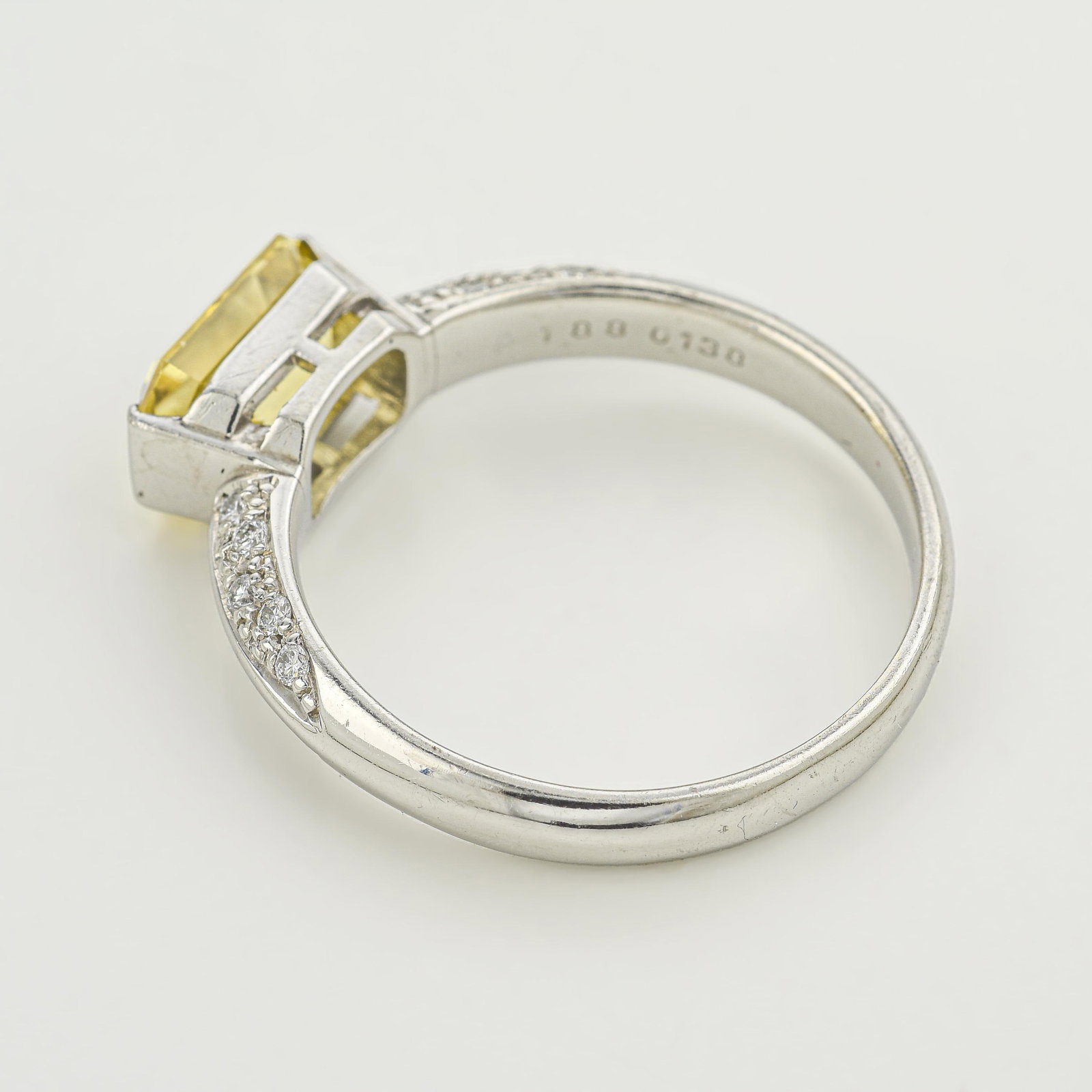 Yellow Sapphire And Diamond Ring - 2