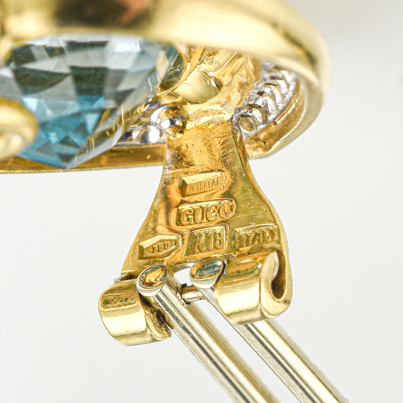 Vintage Gucci Diamond Enamel Necklace and Earrings Set - 7