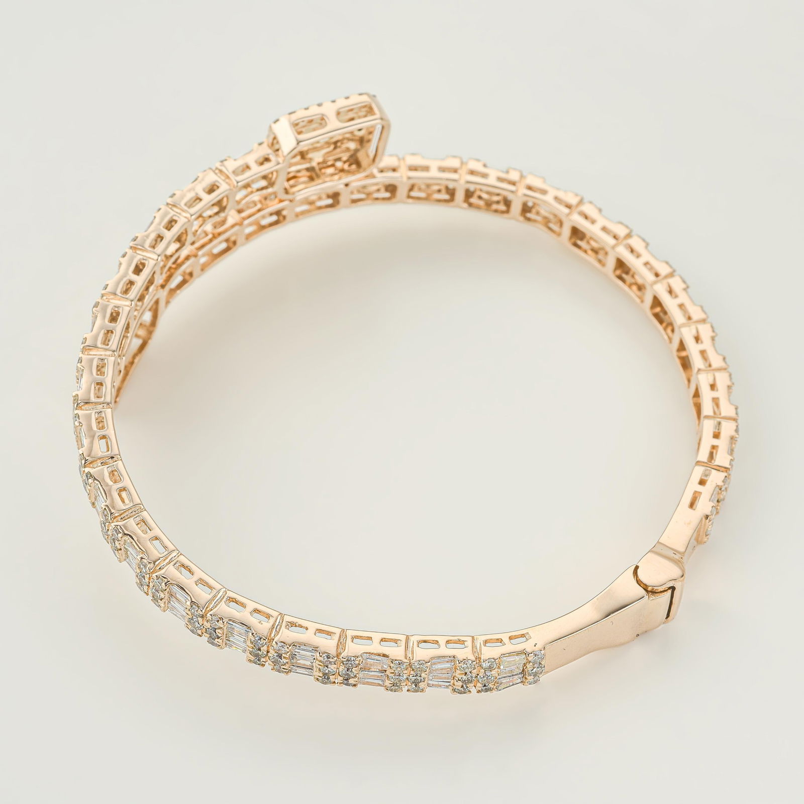 Rose Gold Diamond Bangle - 2