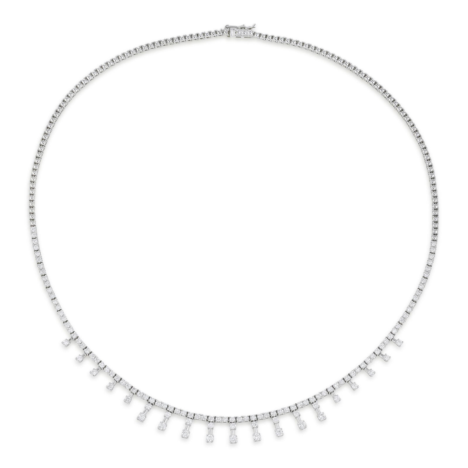 Multidrop Diamond Necklace: ESTIMATED RETAIL PRICE: $12,000* *This is the estimated value a piece of similar quality, craftsmanship, and characteristics could command at retail. Summary of Key Characteristics • Metal: