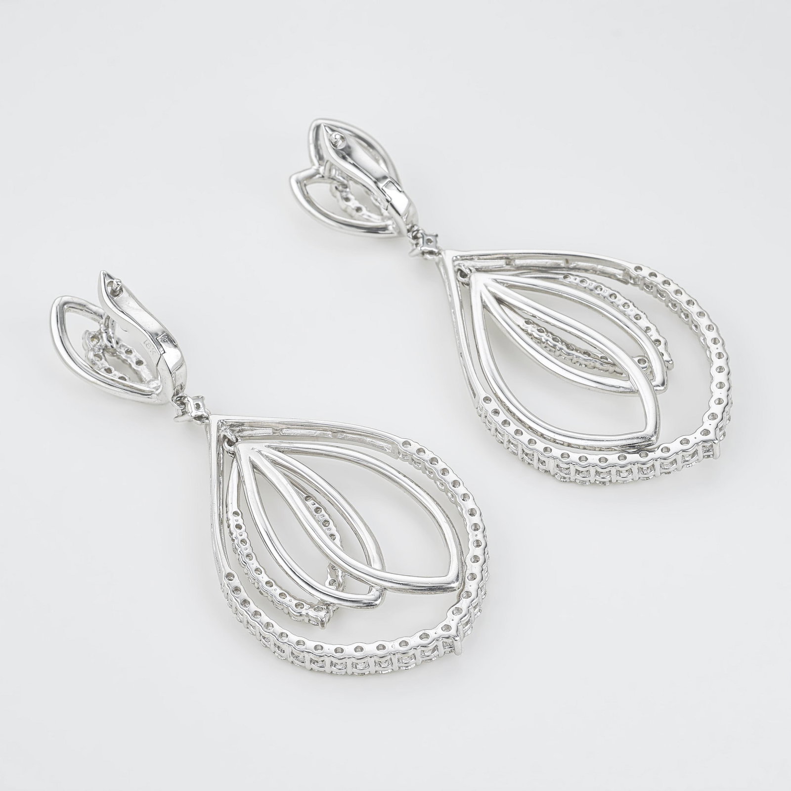 Multidrop Tulip Diamond Earrings - 2
