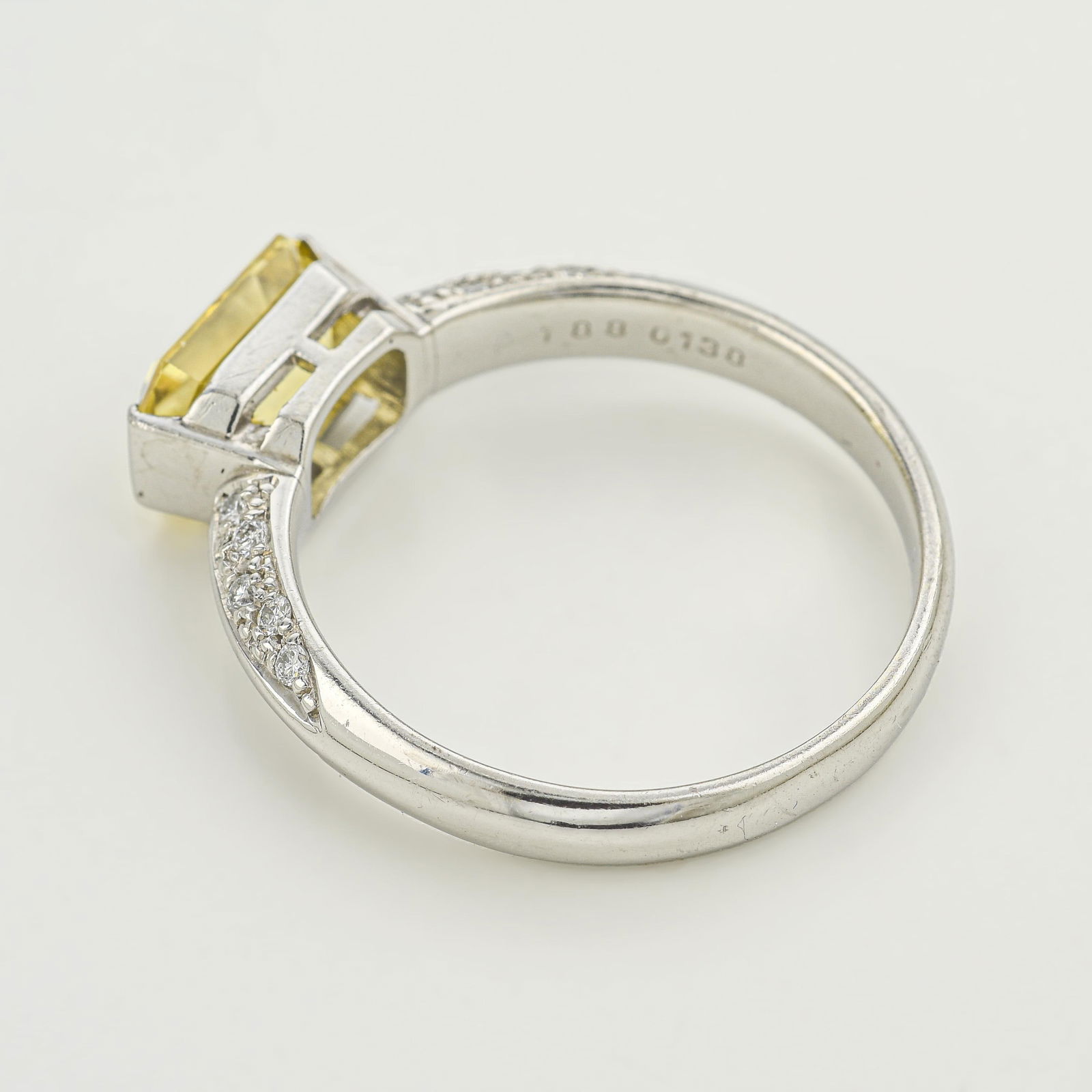 Yellow Sapphire And Diamond Ring - 2