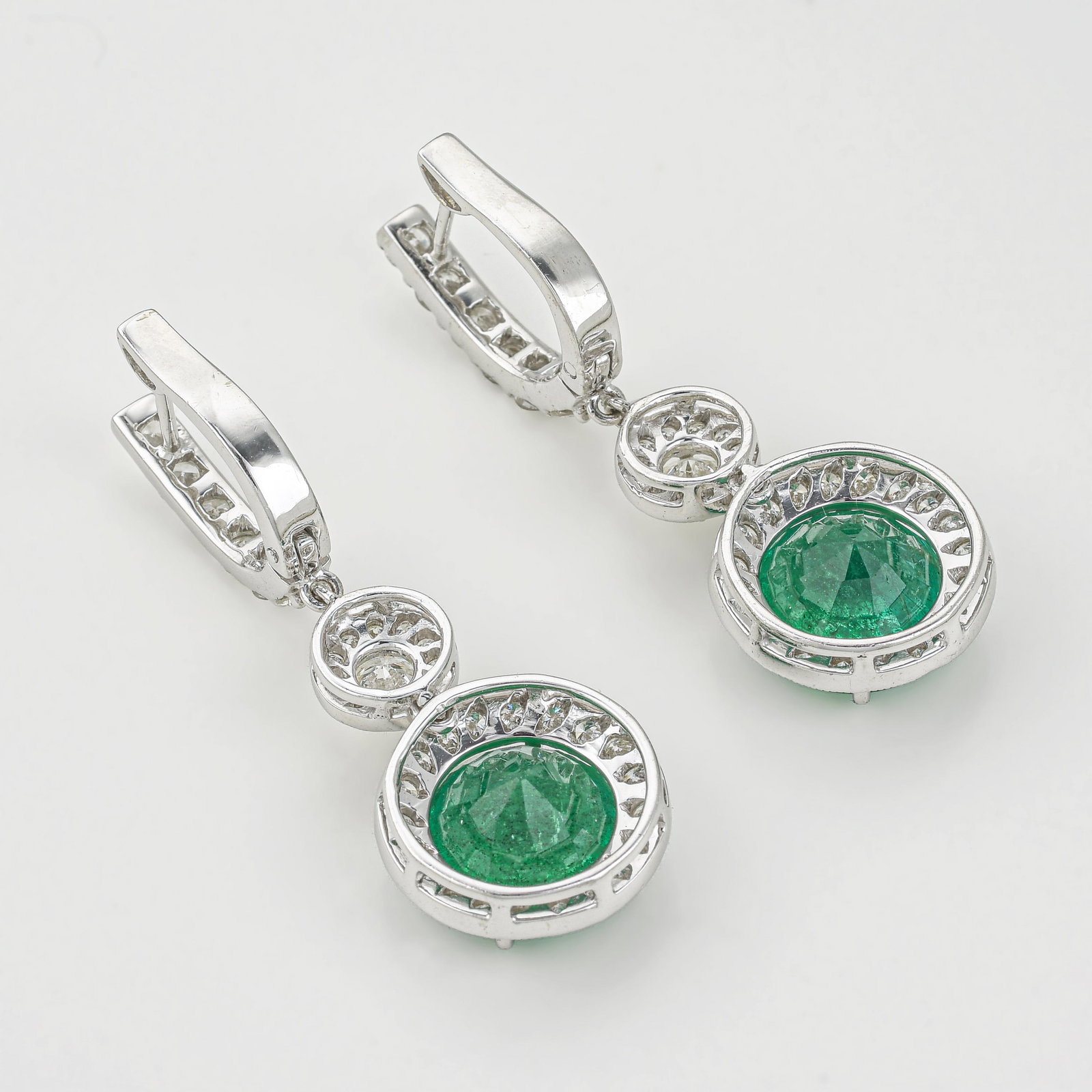 Emerald and Diamond Earrings - 2