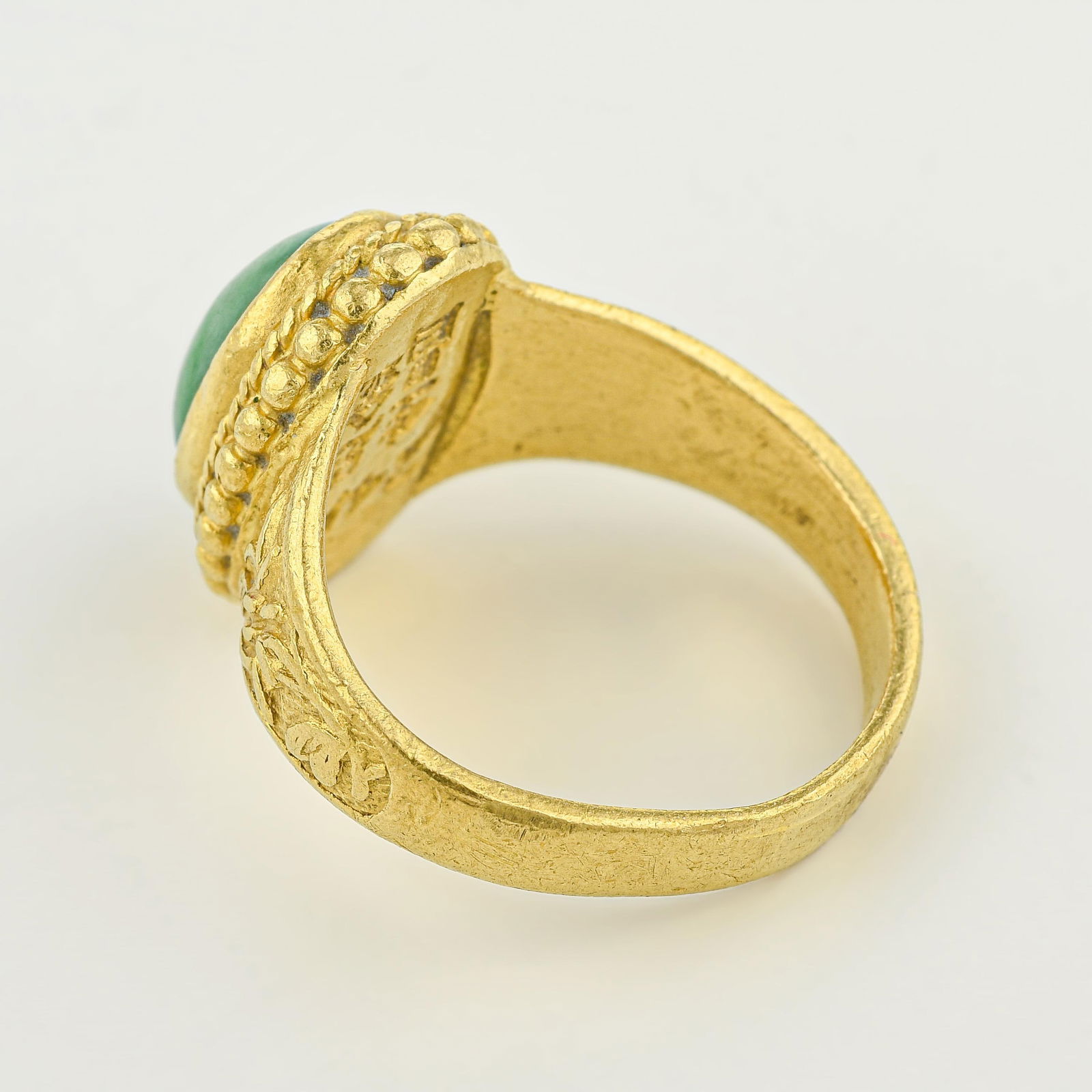 Nephrite Gold Ring - 2