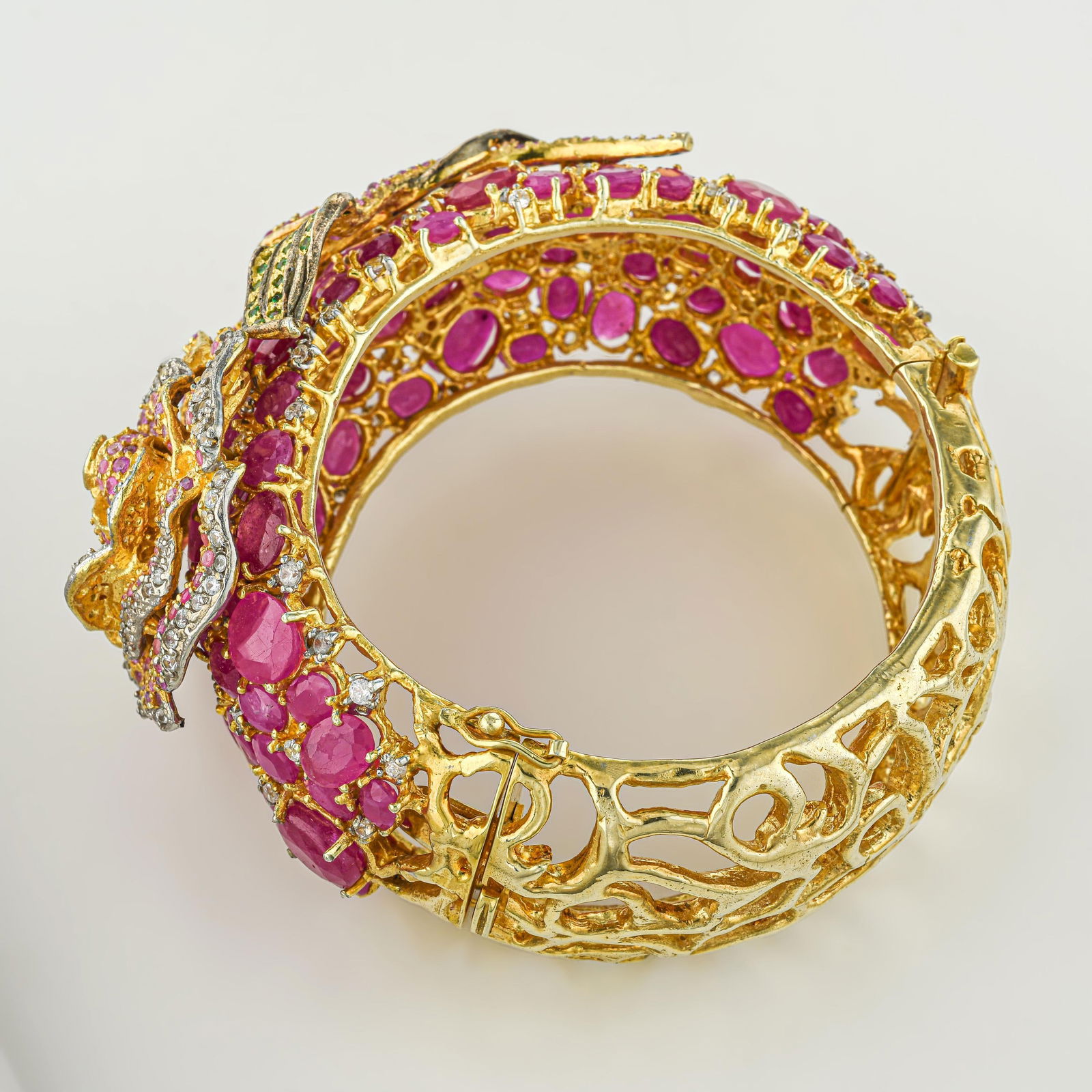 Multigemstone Rose Cuff - 2