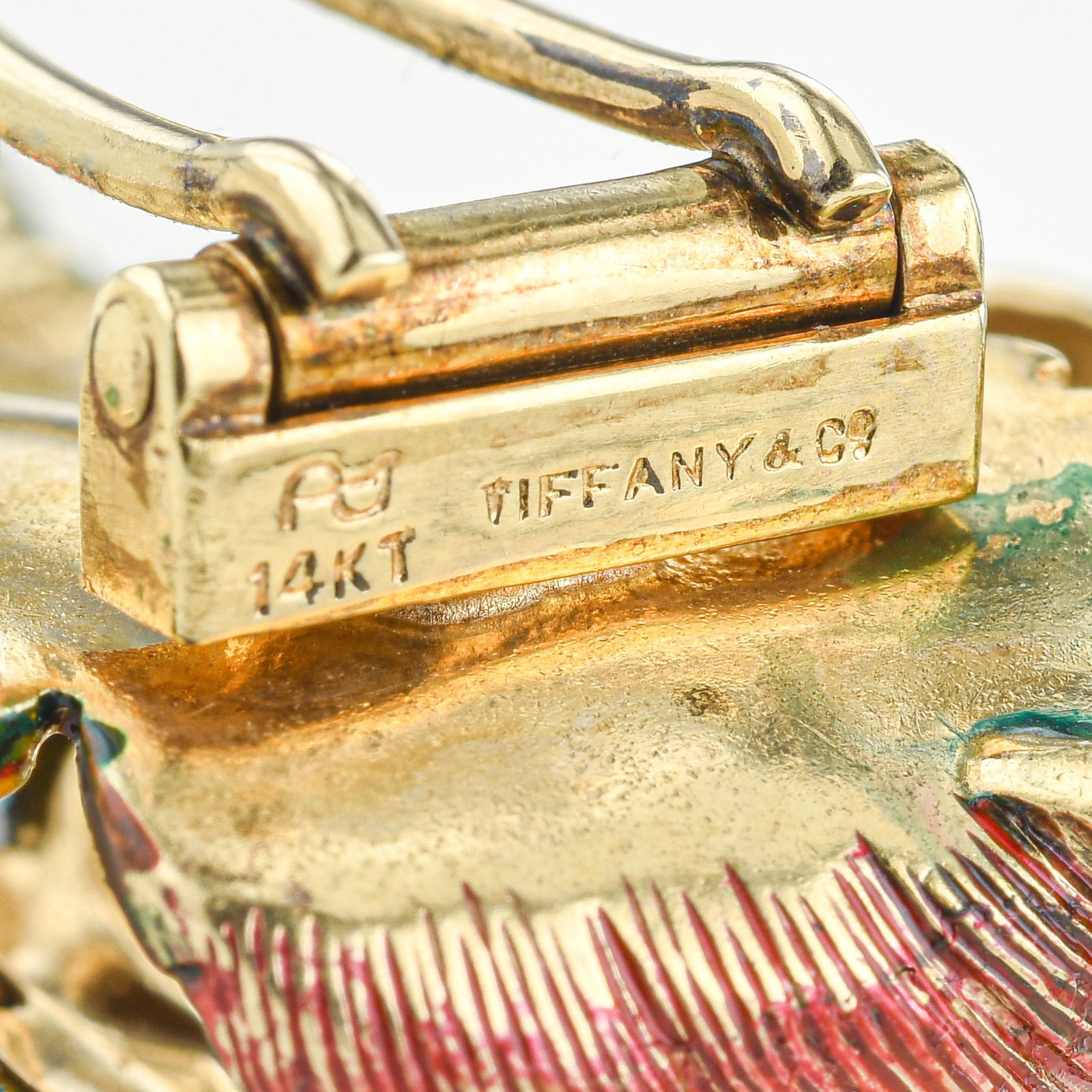 Tiffany & Co. Enamel Feather Brooch - 2