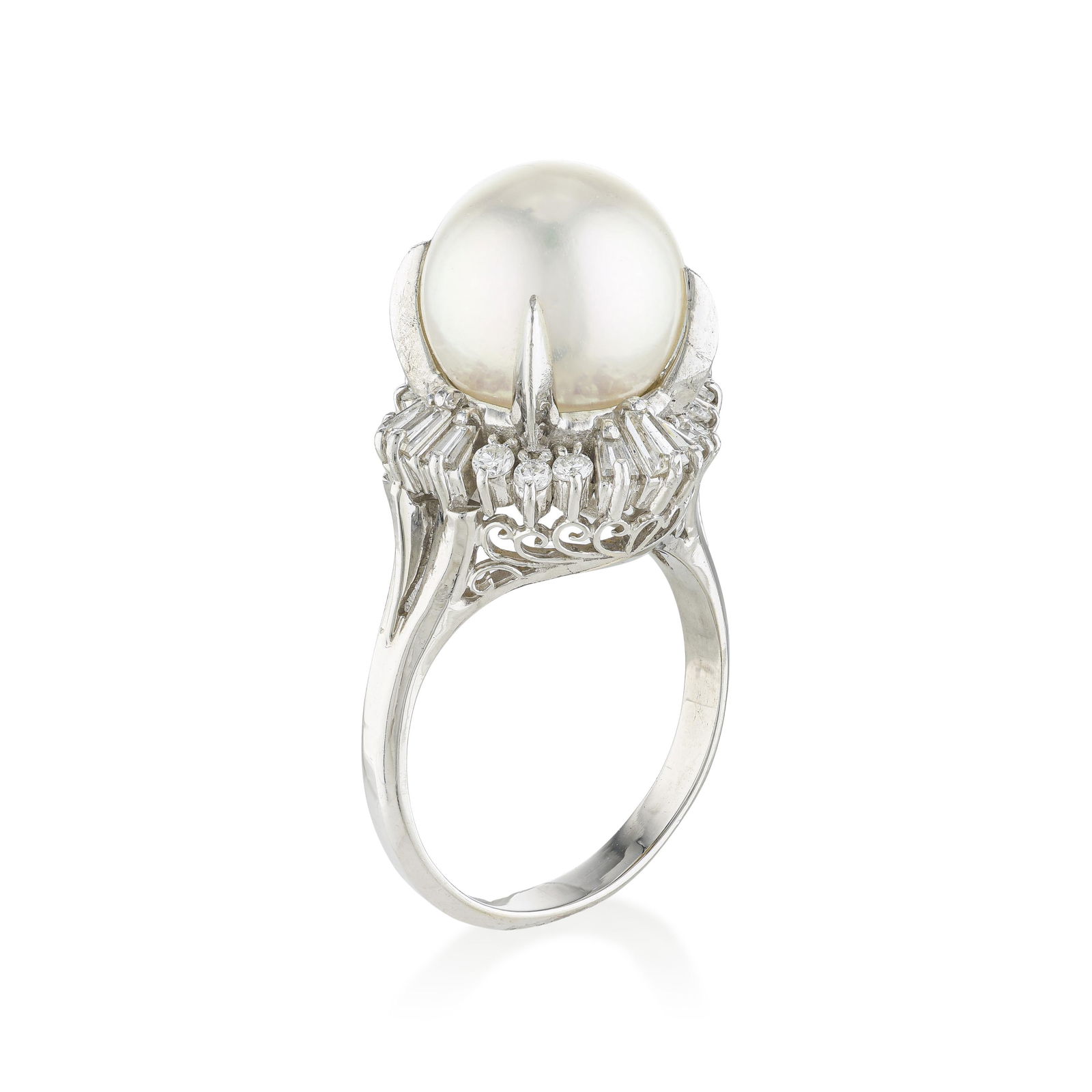 Pearl and Diamond Ring - 2