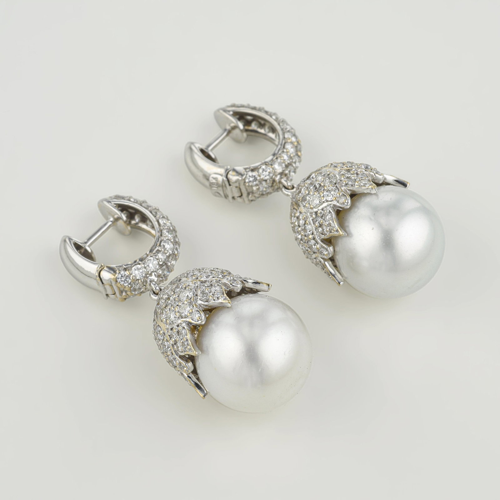 Pearl and Diamond Earrings - 2