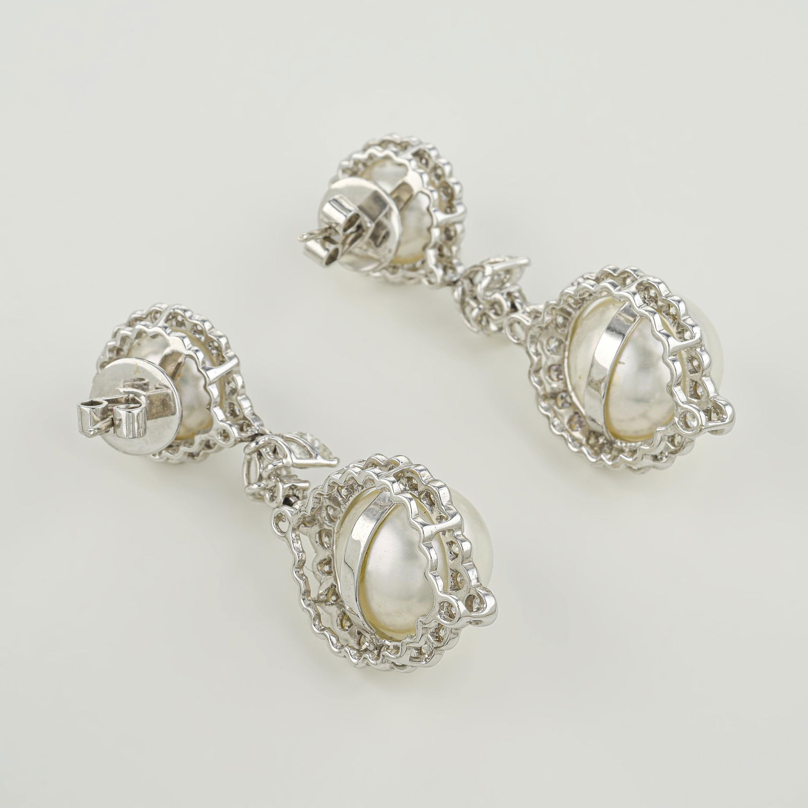 Pearl and Diamond Earrings - 2