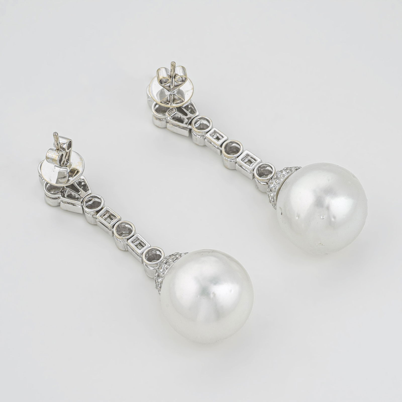 Pearl and Diamond Earrings - 3