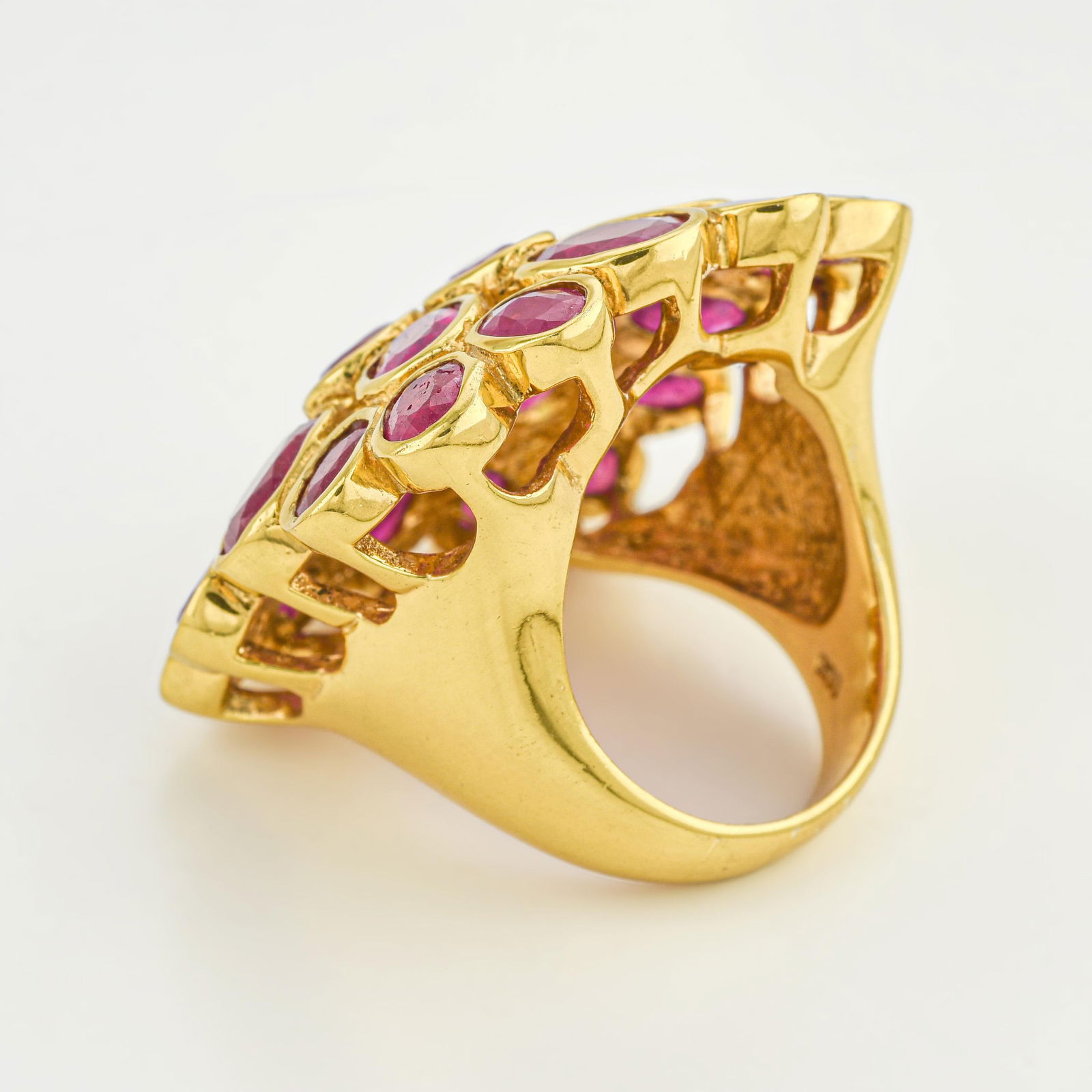 Ruby Petal Mosaic Ring - 2