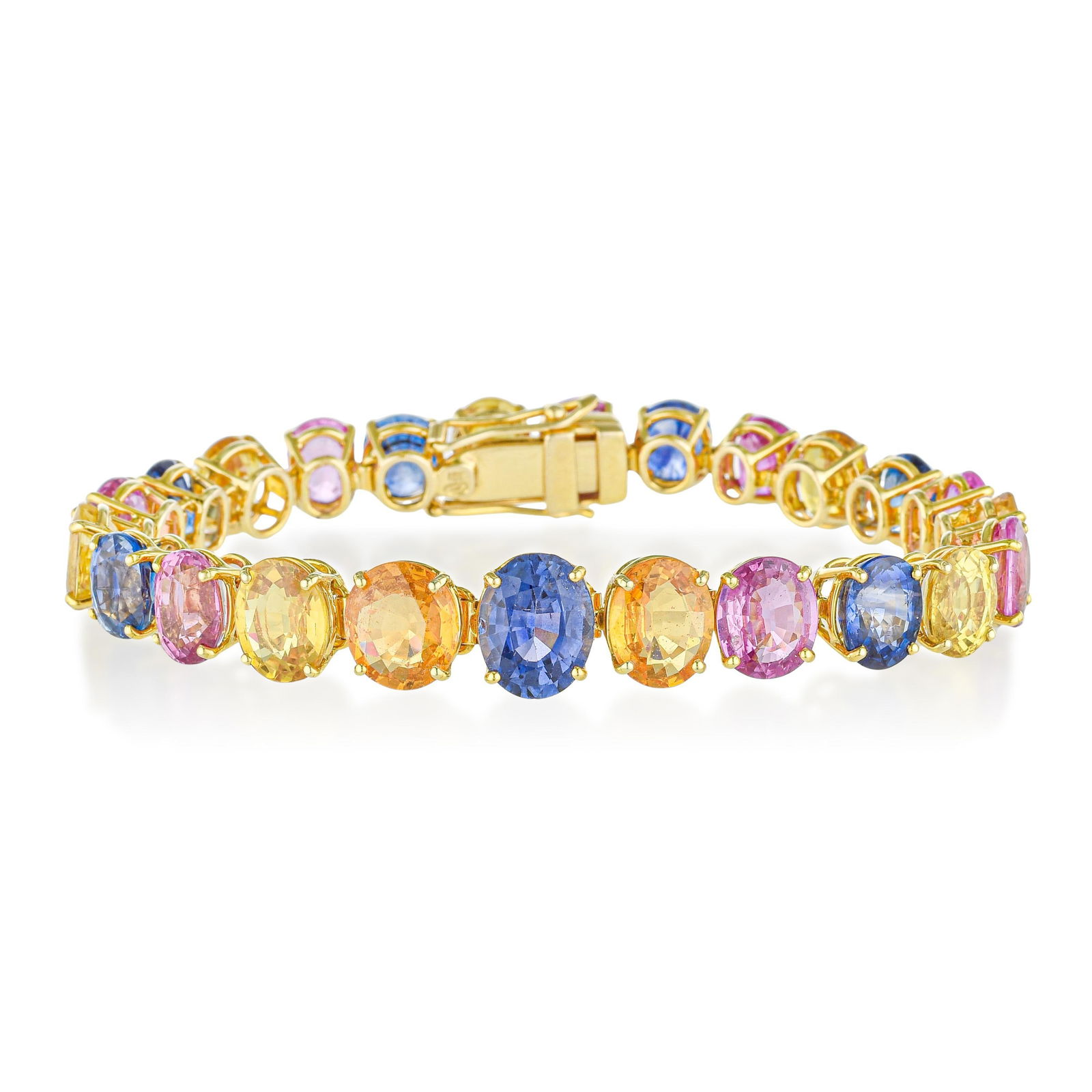 Multi-Color Sapphire Line Bracelet - 2