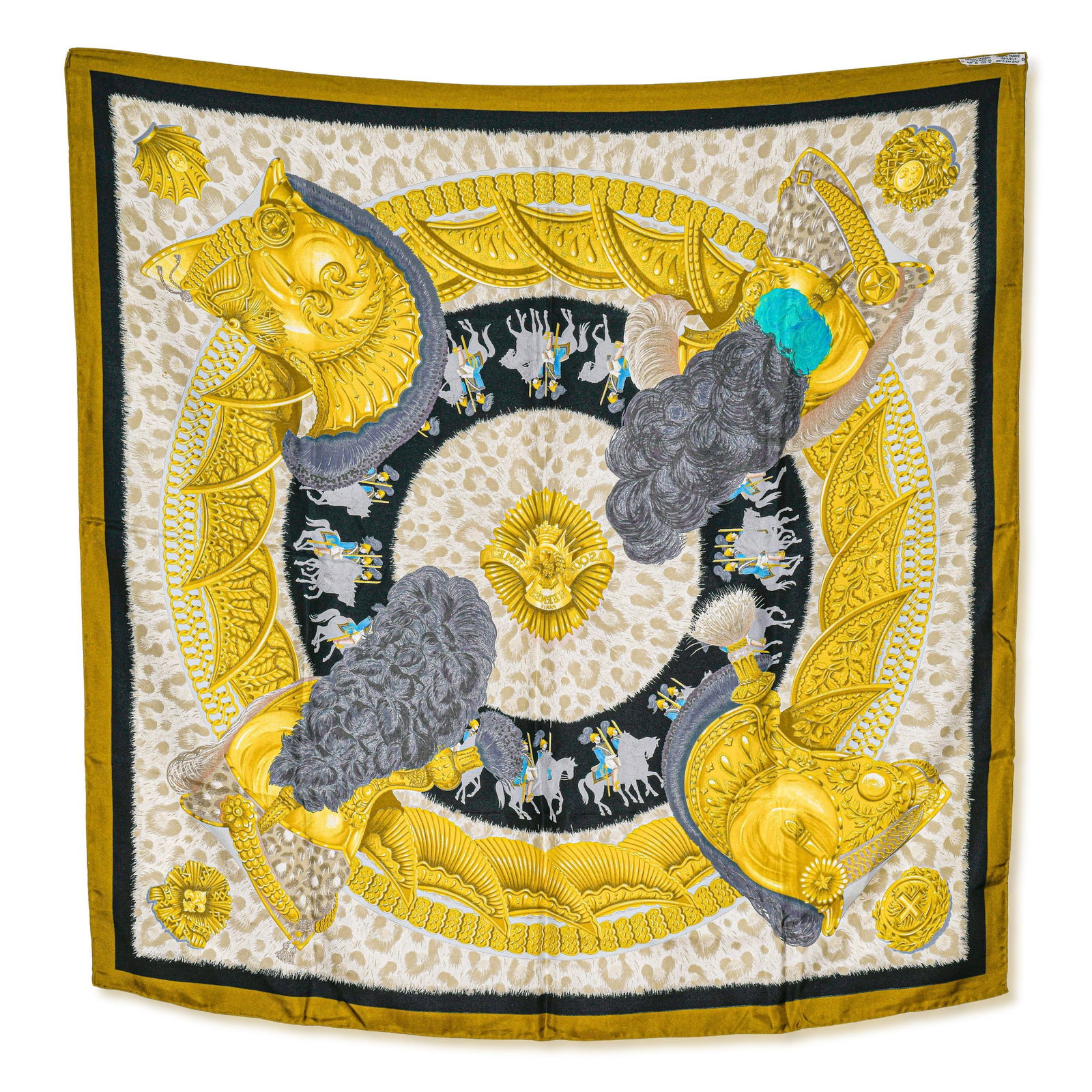 Hermes "Casques et Plumets" Silk Carre 90 - 2