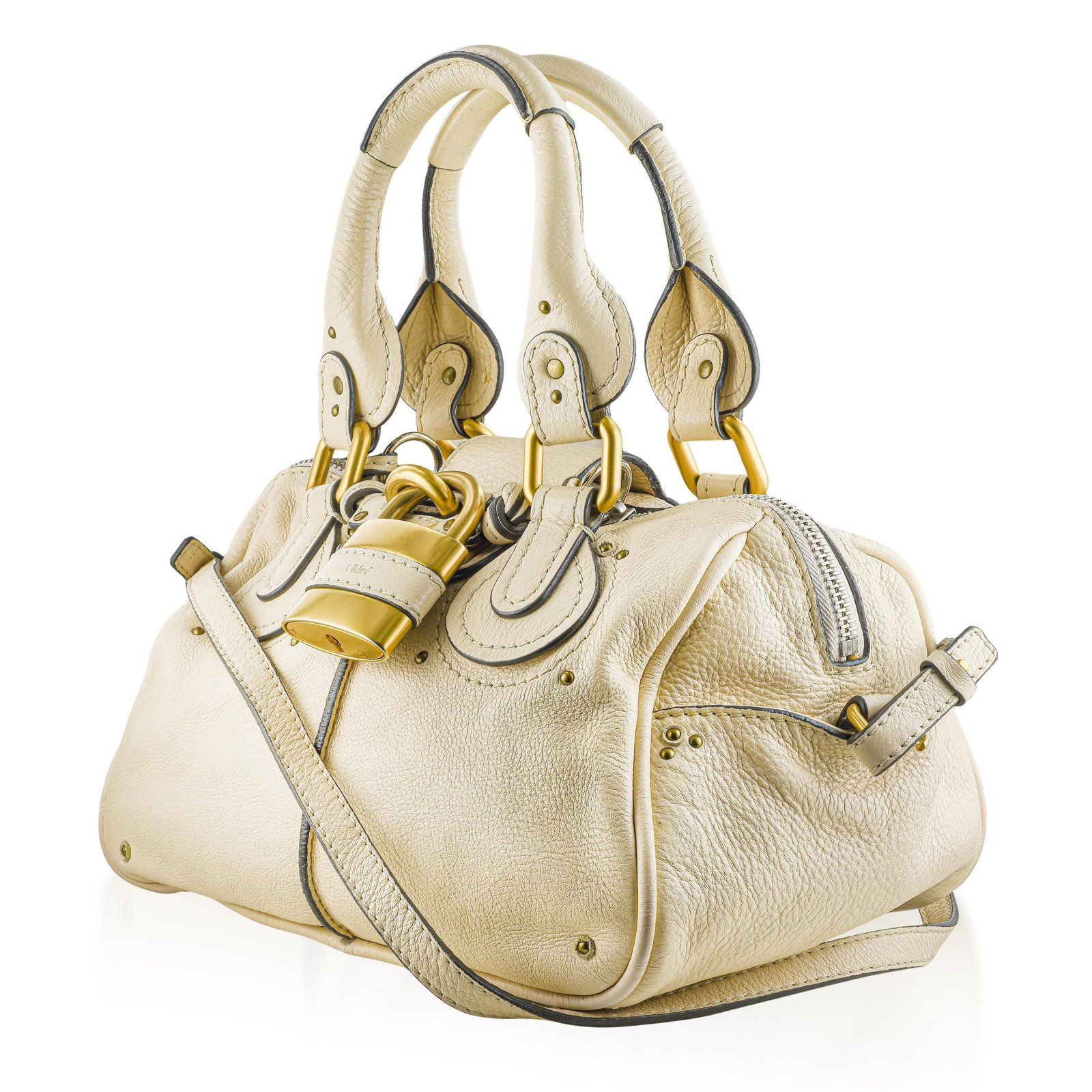 Chloe Paddington Satchel Handbag – Calfskin Leather, Cream - 2