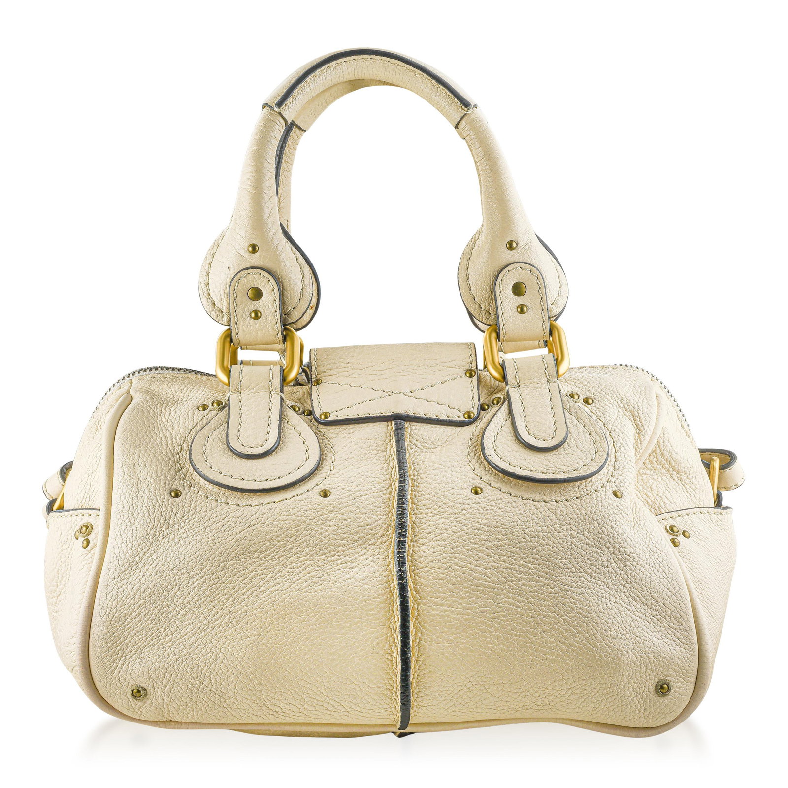 Chloe Paddington Satchel Handbag – Calfskin Leather, Cream - 3