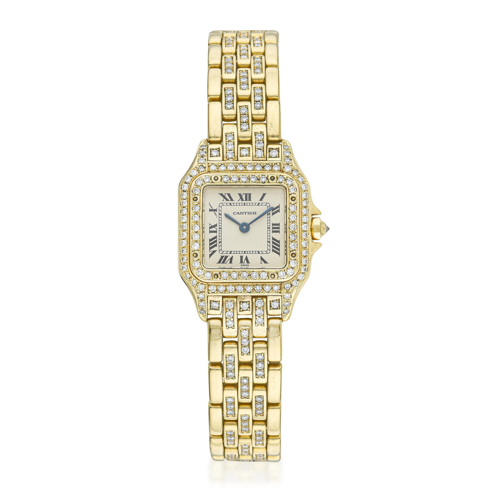 Cartier Panthere Ladies' In 18K Gold: ESTIMATED RETAIL PRICE: $25,000* *This is the estimated value a piece of similar quality, craftsmanship, and characteristics could command at retail. A 1980s Cartier Panthere ladies' watch in