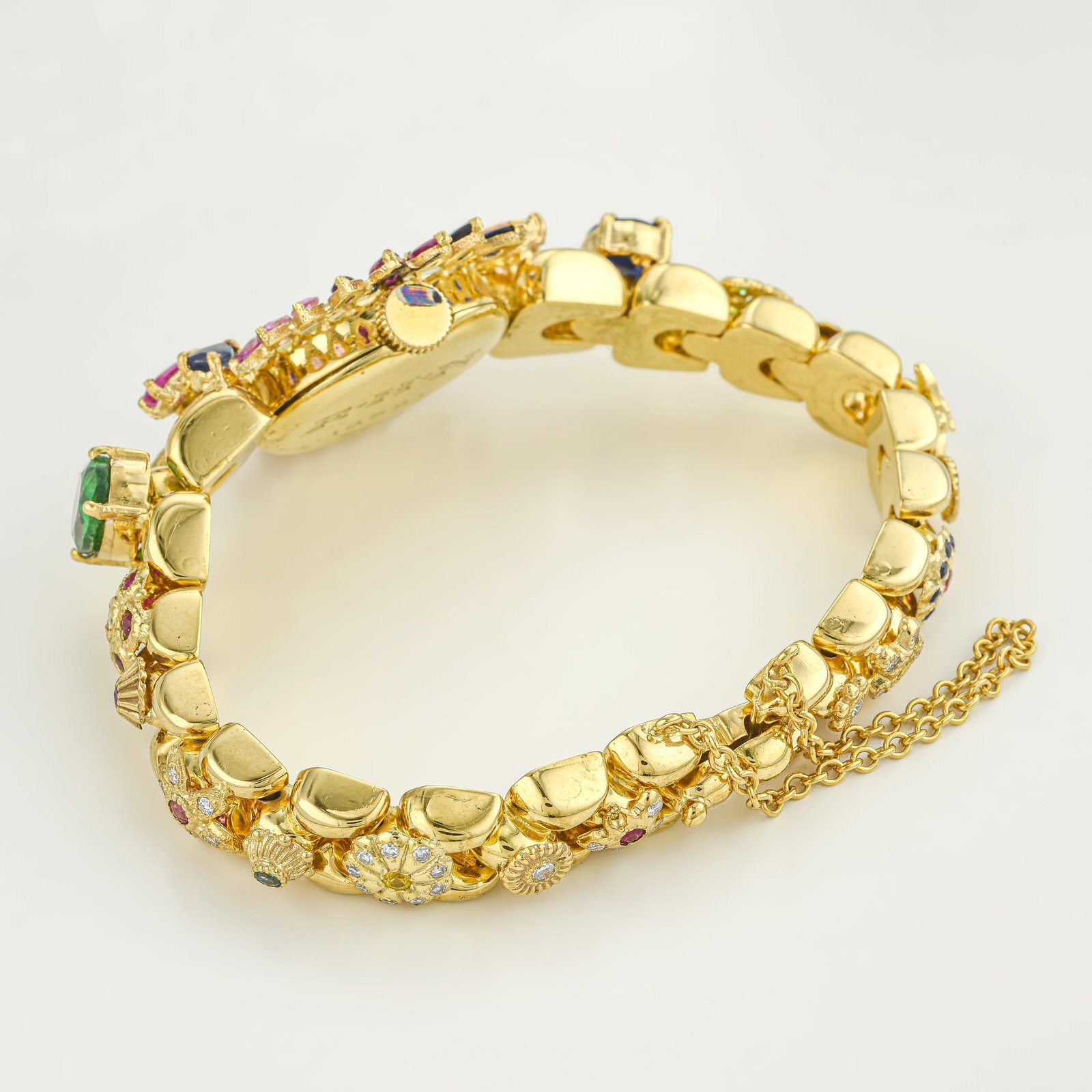 Patek Philippe Ladies Watch in 18K Gold with Colored Stones - 2