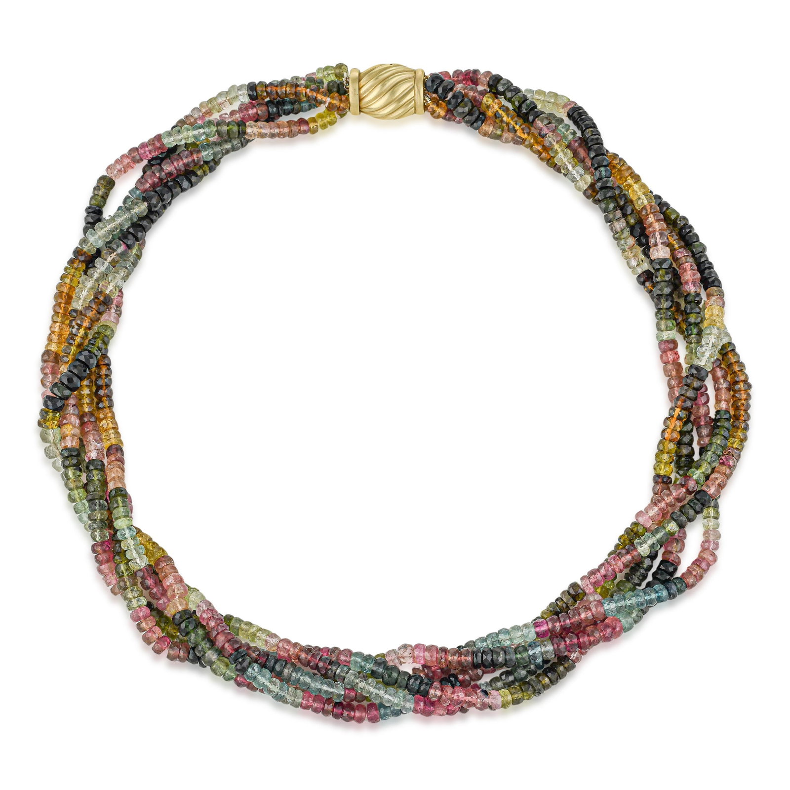 Tourmaline Torsade Necklace (1 of 1)