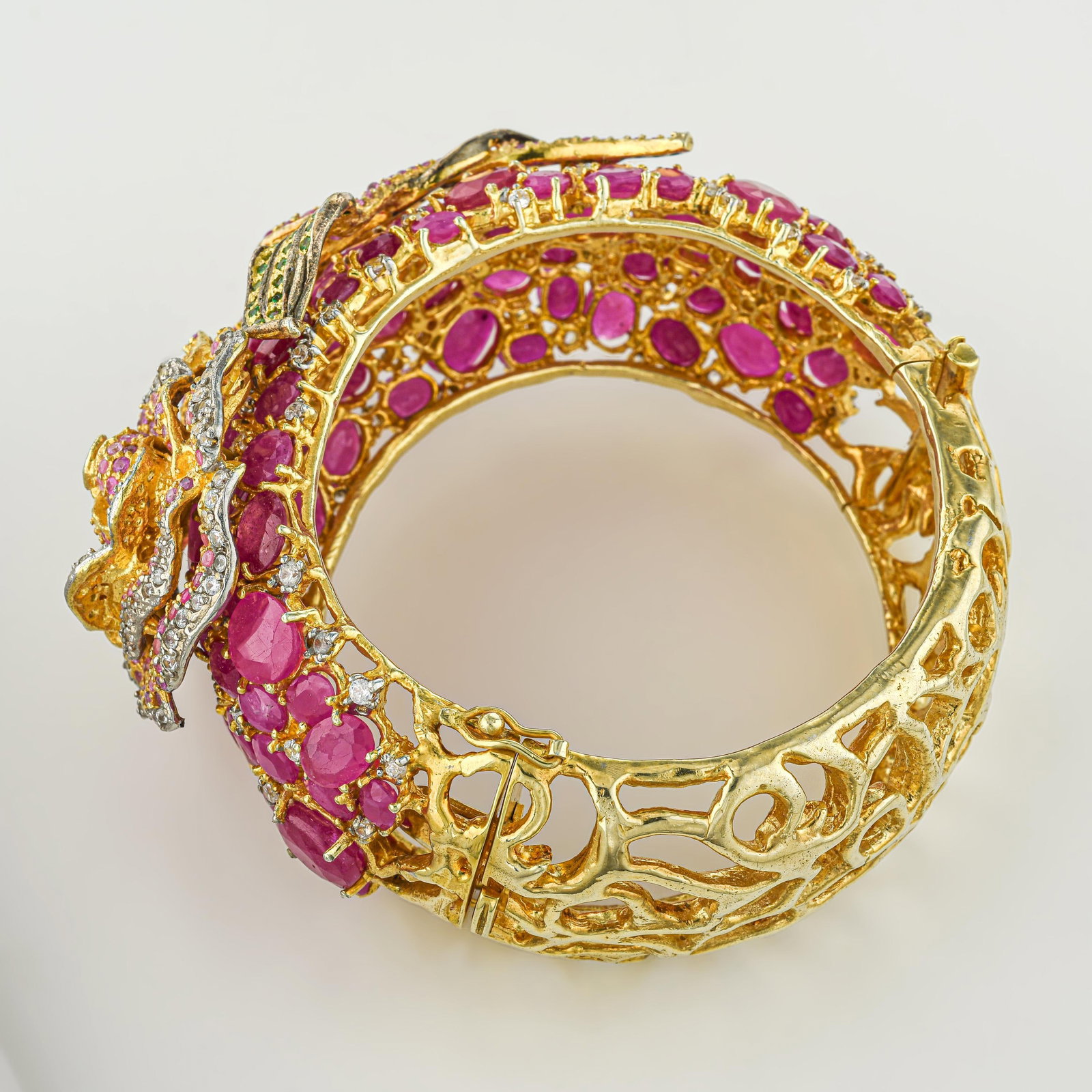 Multigemstone Rose Cuff - 2