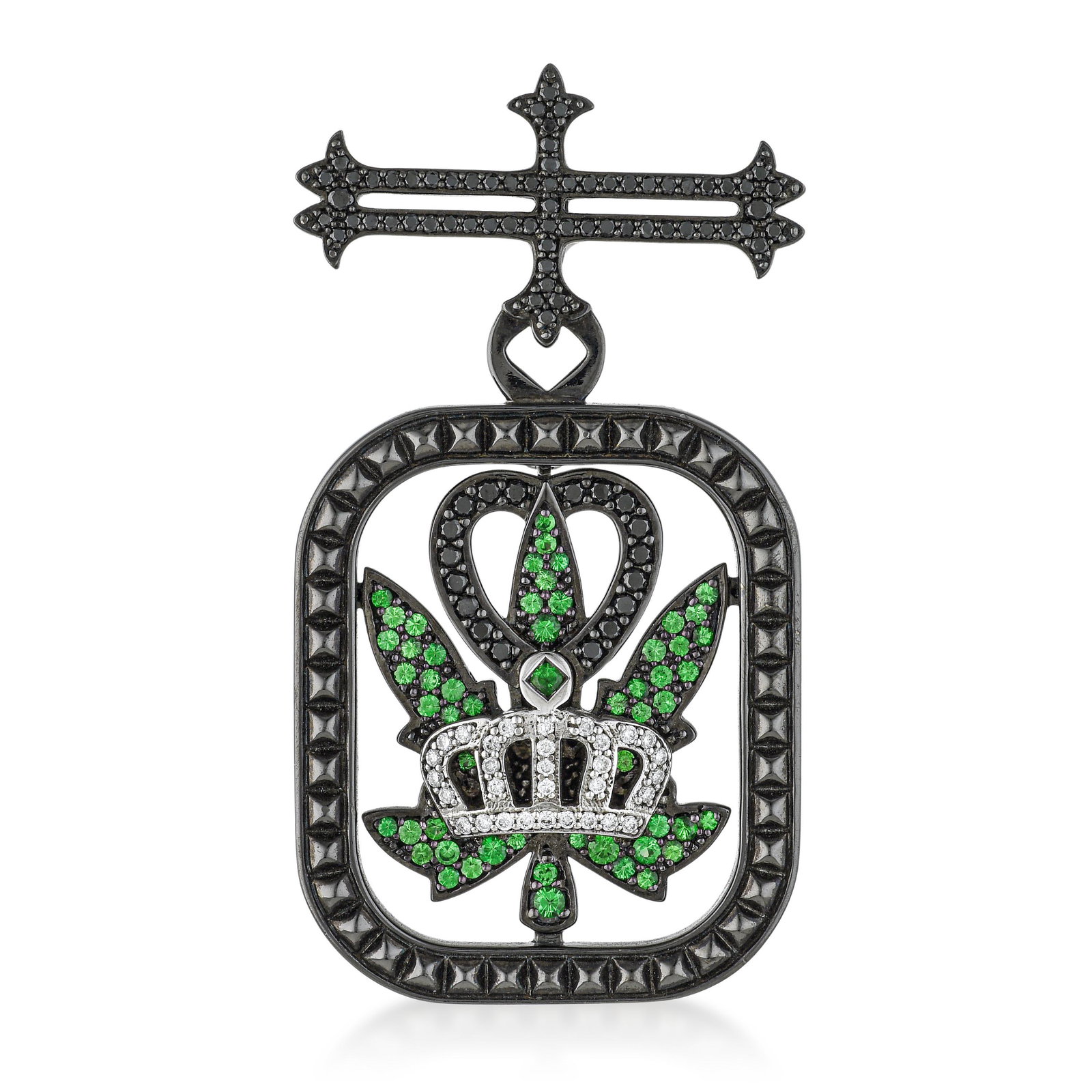 Oxidized Silver Brooch: ESTIMATED RETAIL PRICE: $1,600* *This is the estimated value a piece of similar quality, craftsmanship, and characteristics could command at retail. An oxidized silver brooch set with black