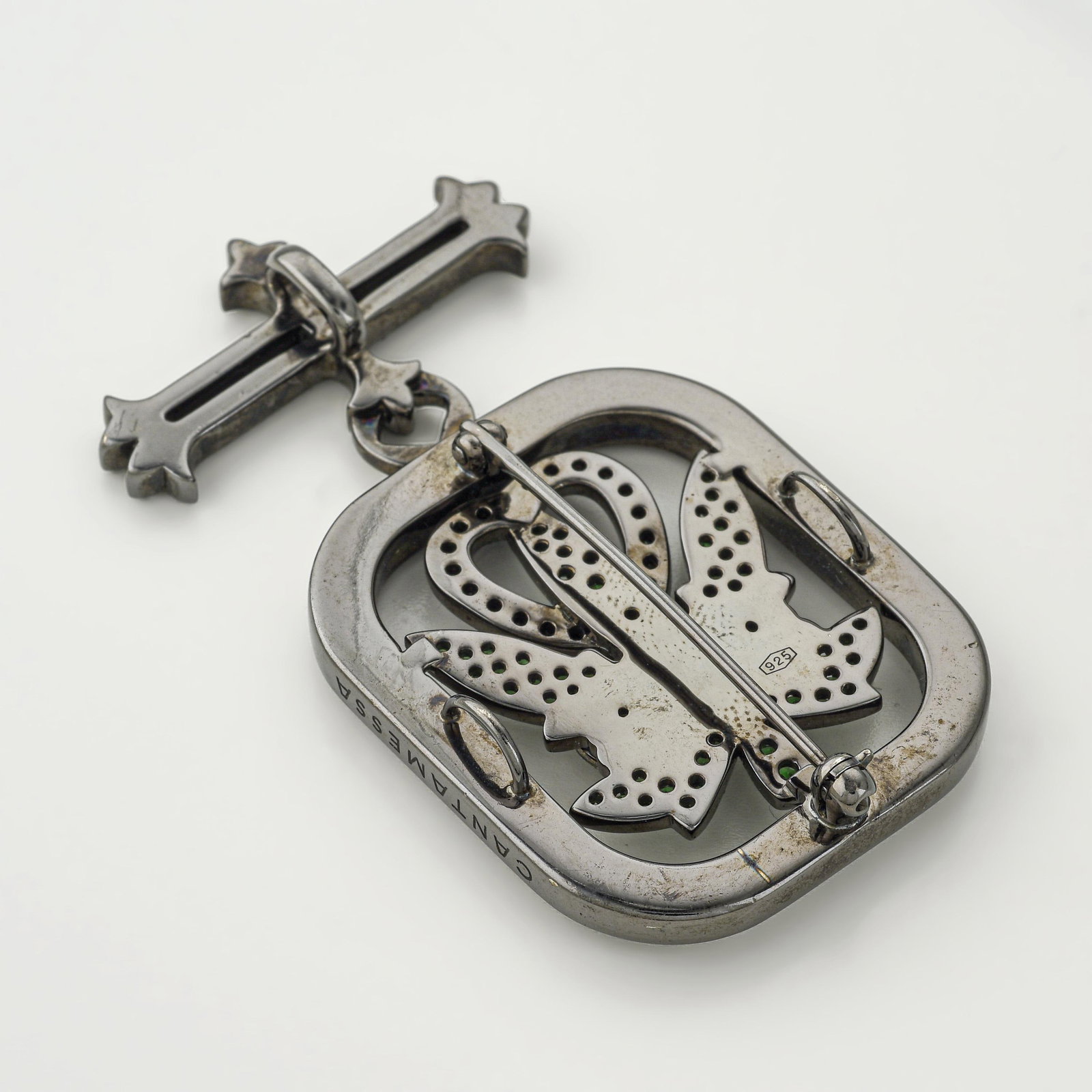 Oxidized Silver Brooch - 2