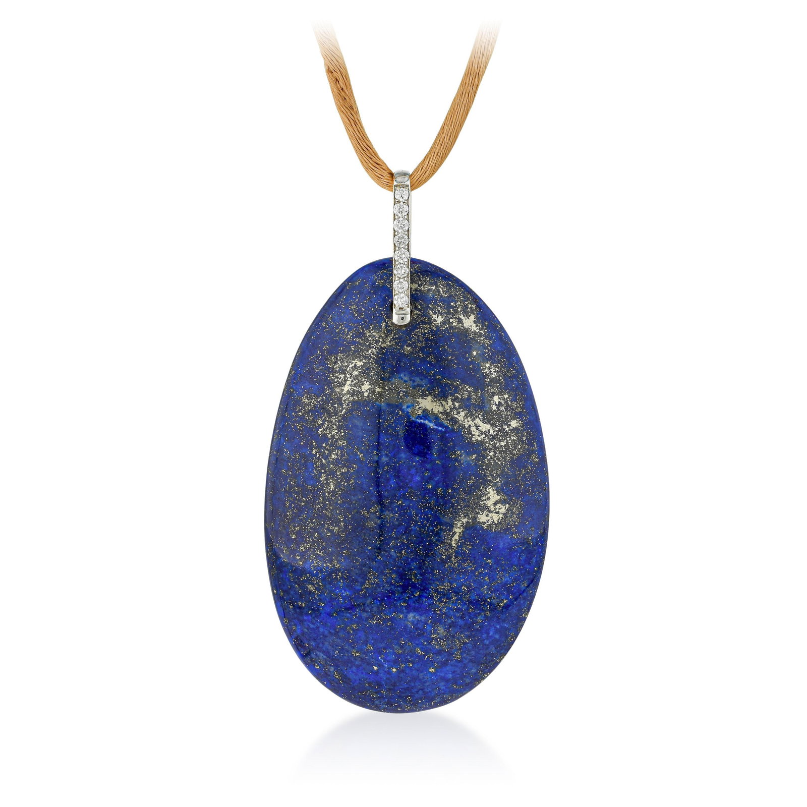 Lapis and Diamond Pendant Necklace: ESTIMATED RETAIL PRICE: $4,250* *This is the estimated value a piece of similar quality, craftsmanship, and characteristics could command at retail. Lapis lazuli at pendant scale commands attention