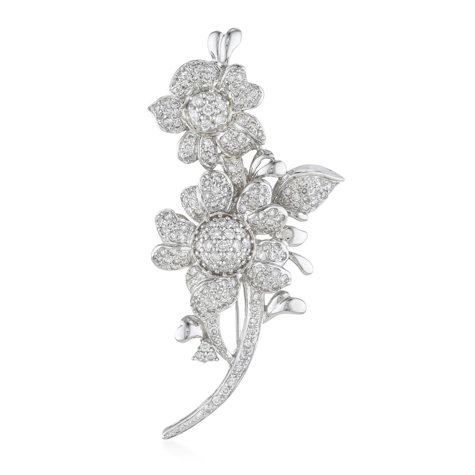 Diamond Flower Brooch (1 of 2)