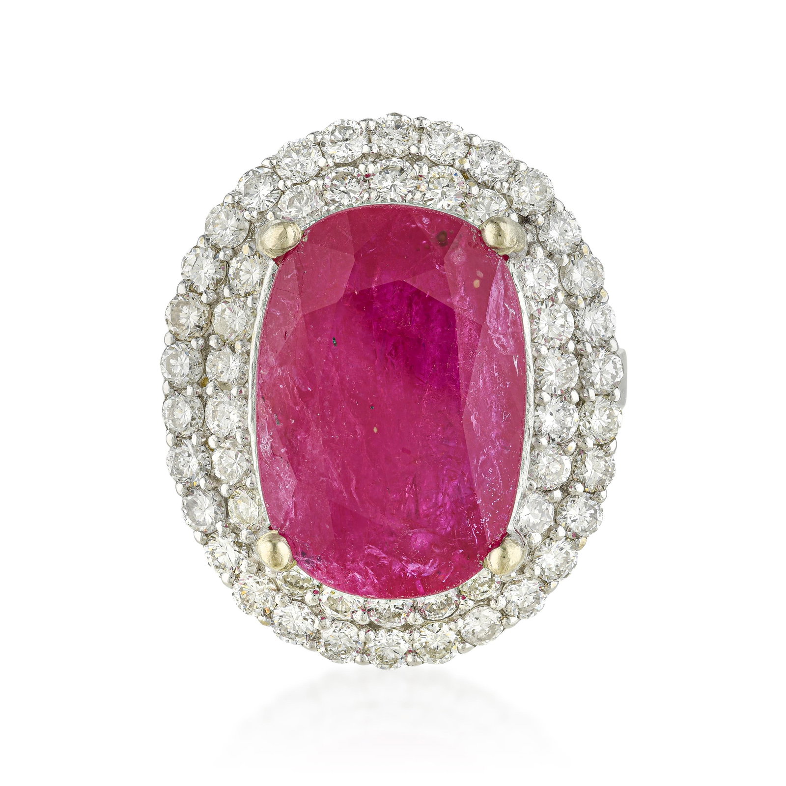 Ruby and Diamond Ring, GIA Certified: ESTIMATED RETAIL PRICE: $12,500* *This is the estimated value a piece of similar quality, craftsmanship, and characteristics could command at retail. Ruby above 9 carats is significant by any