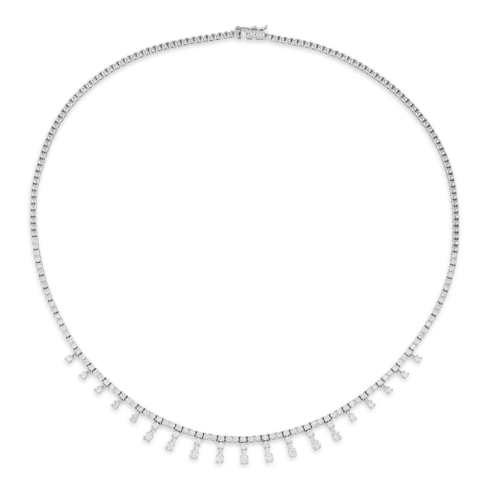 Multidrop Diamond Necklace: ESTIMATED RETAIL PRICE: $12,000* *This is the estimated value a piece of similar quality, craftsmanship, and characteristics could command at retail. Summary of Key Characteristics • Metal: