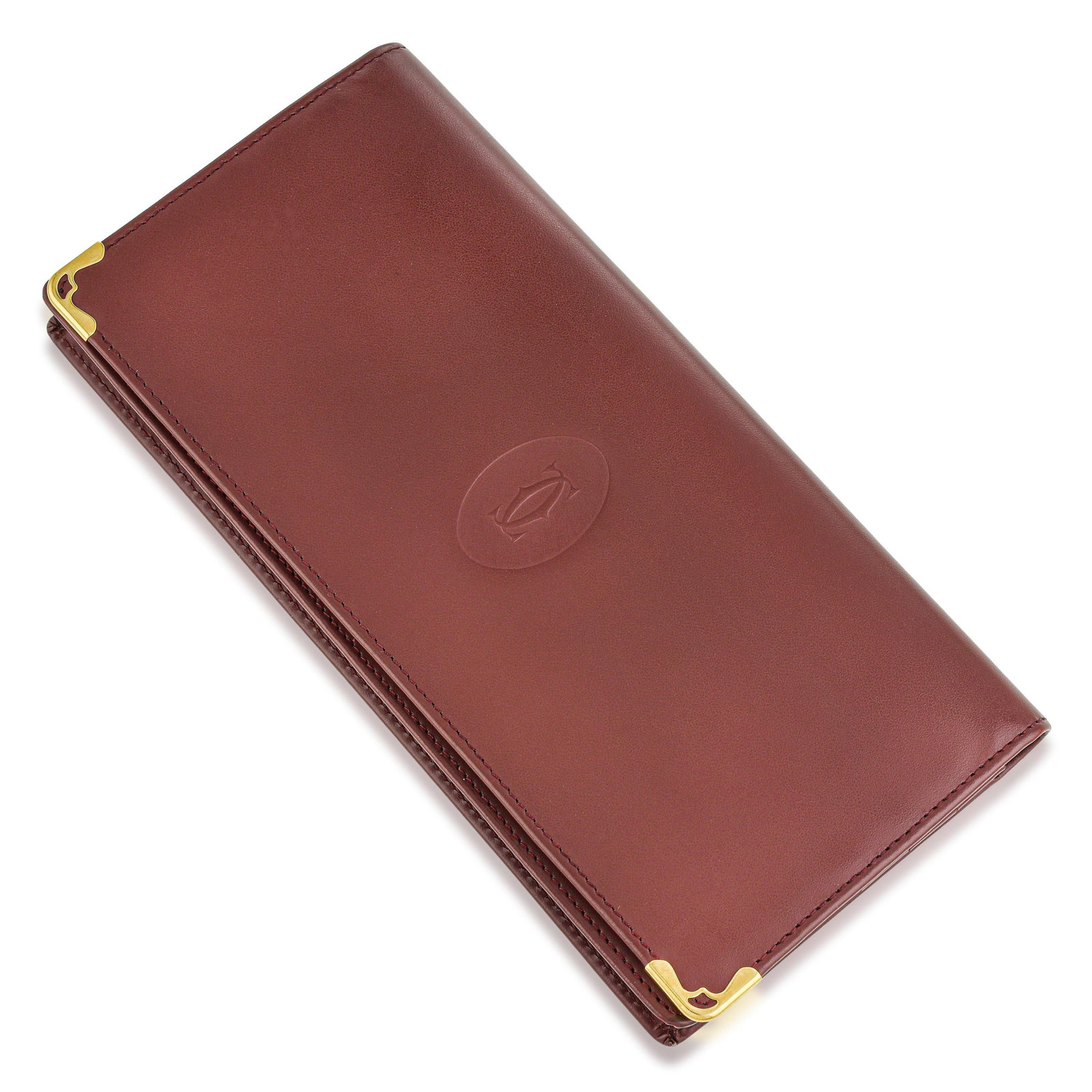 Cartier Must de Cartier Long Wallet – Smooth Calf Leather, Bordeaux: ESTIMATED RETAIL PRICE: $750* *This is the estimated value a piece of similar quality, craftsmanship, and characteristics could command at retail. The Cartier Must de Cartier Long Wallet