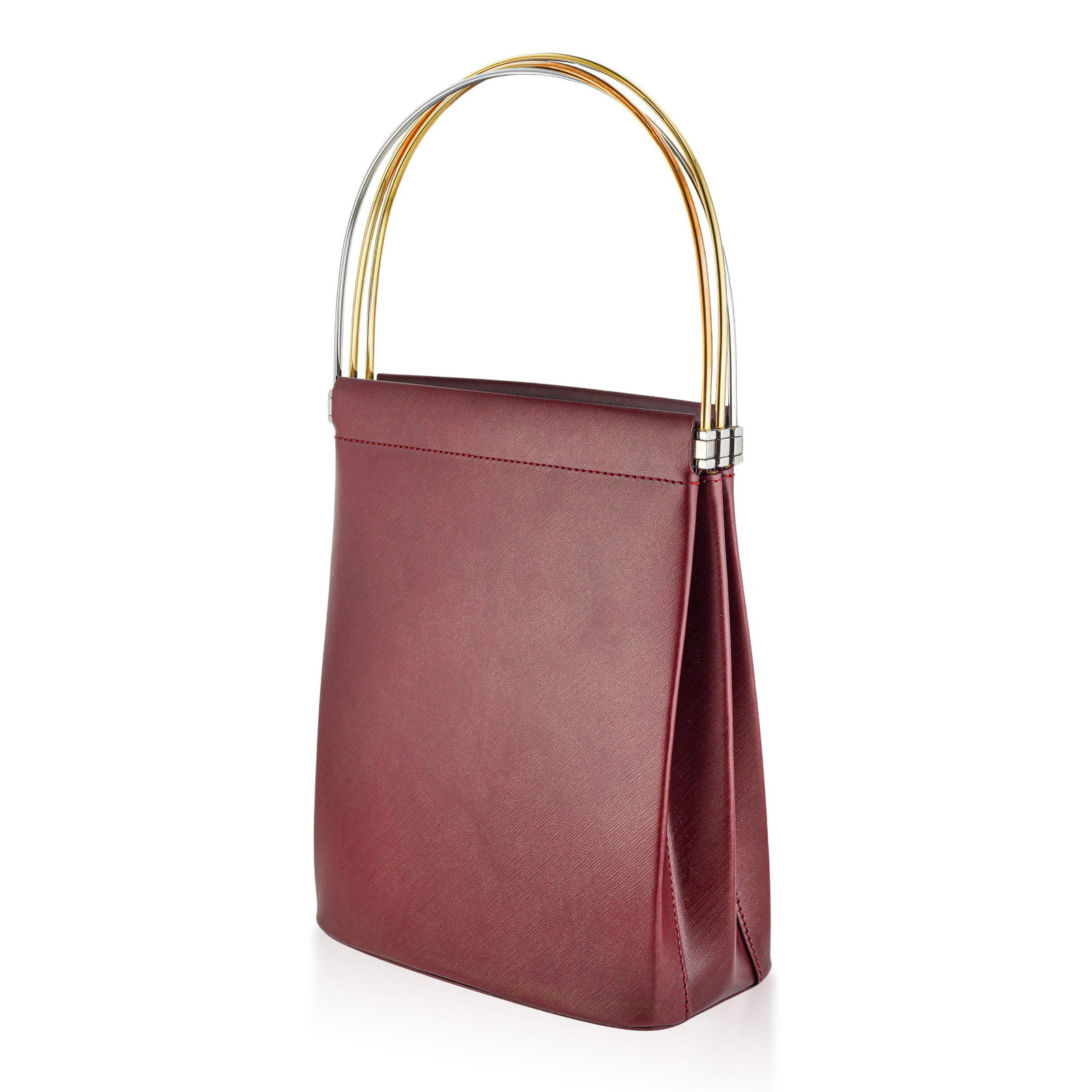 Cartier Vintage Panthere Top Handle Structured Bag, with Paper and Dust Bag - 2