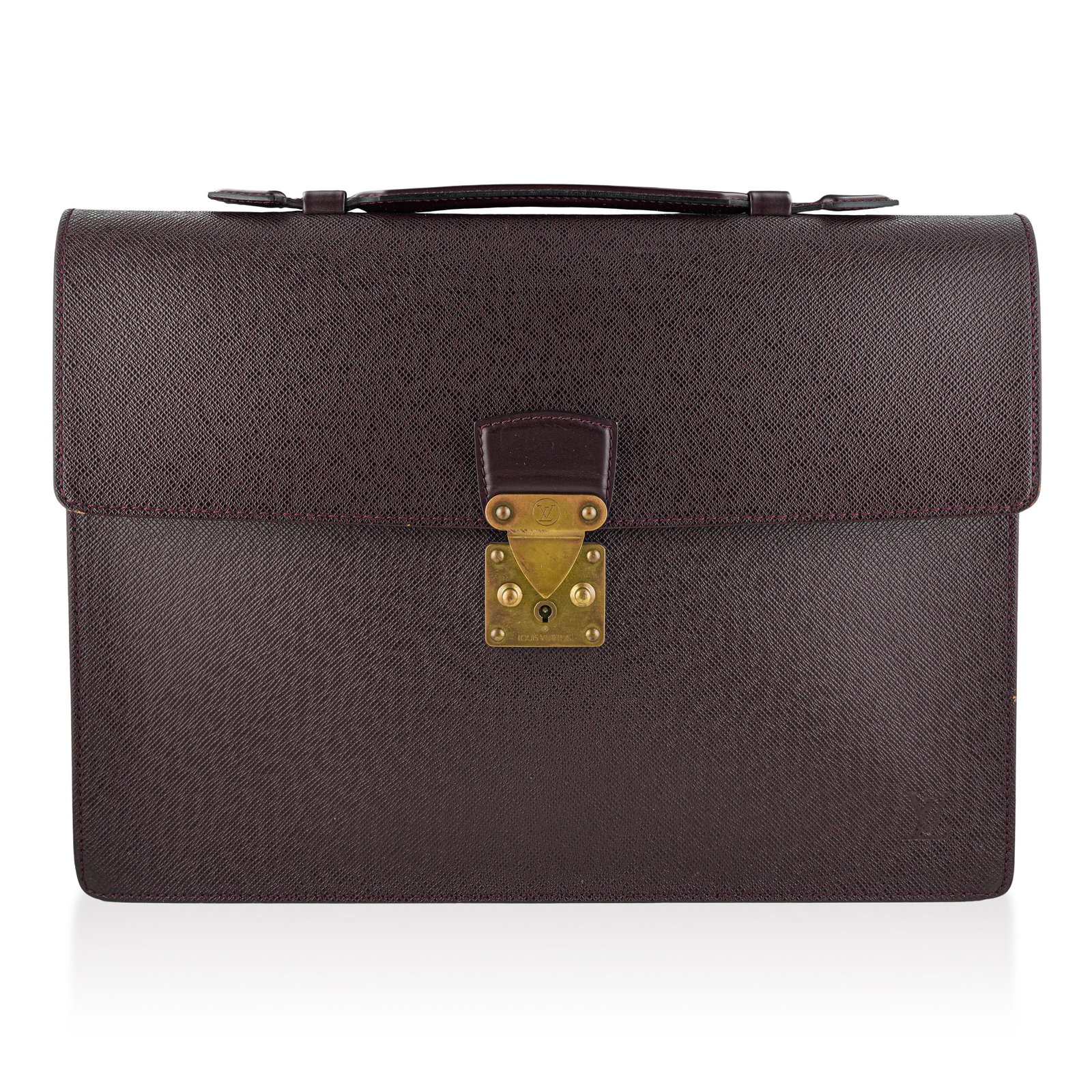 Louis Vuitton Taiga Leather Serviette Moskova Briefcase, Griolet: ESTIMATED RETAIL PRICE: $600* *This is the estimated value a piece of similar quality, craftsmanship, and characteristics could command at retail. The Serviette Moskova is a distinguished