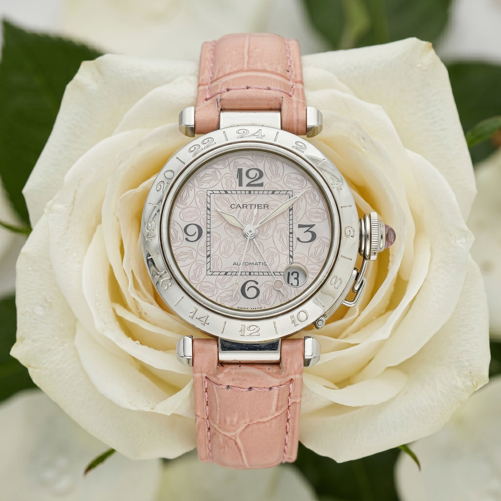 Cartier Pasha In Steel: ESTIMATED RETAIL PRICE: $4,500* *This is the estimated value a piece of similar quality, craftsmanship, and characteristics could command at retail. The Pasha has a specific design DNA within