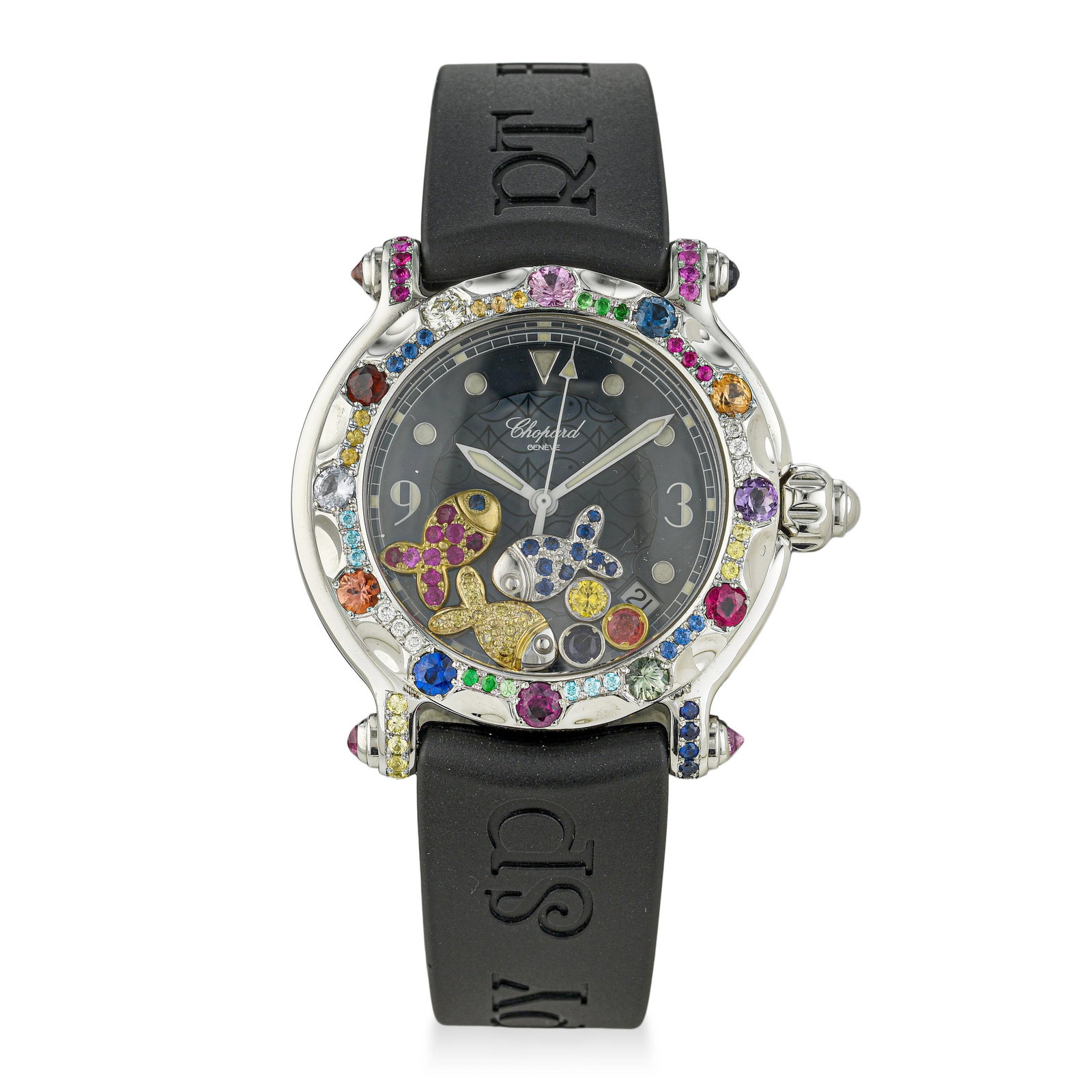 Chopard Happy Fish in Steel: ESTIMATED RETAIL PRICE: $6,500* *This is the estimated value a piece of similar quality, craftsmanship, and characteristics could command at retail. The Happy Fish is among Chopard's more distinctive